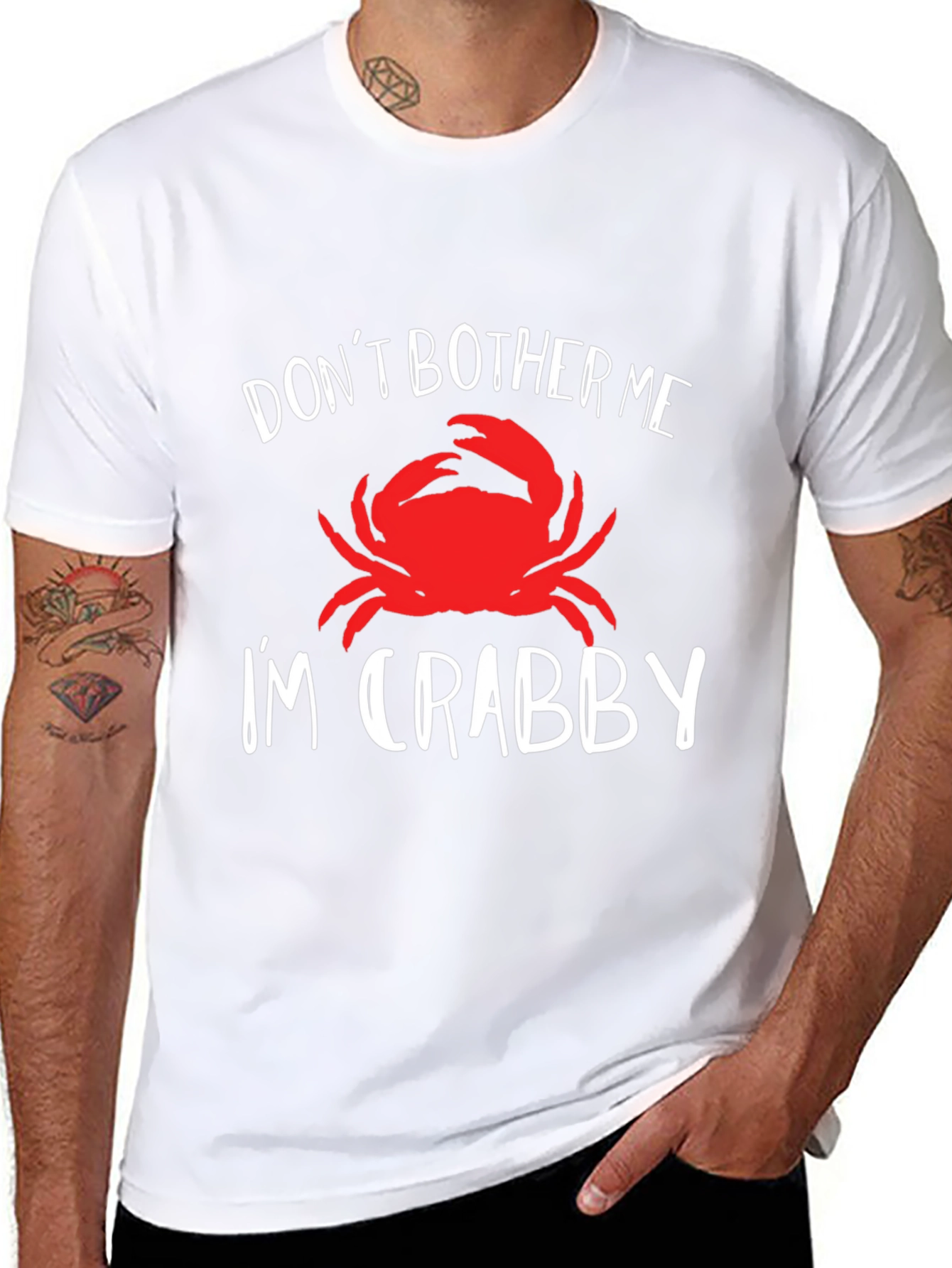Dont Bother Me Im Crabby Black T-Shirt