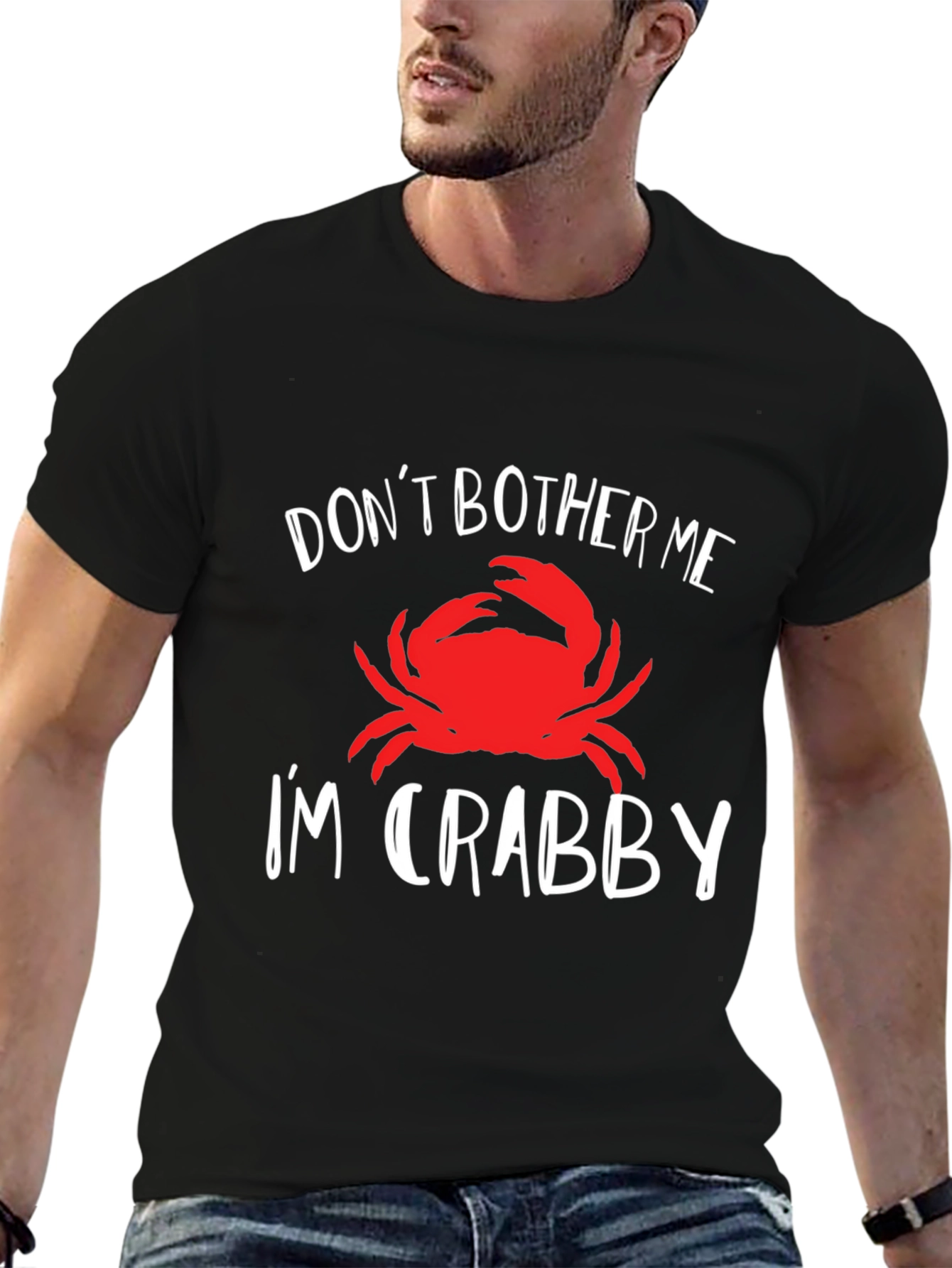 Dont Bother Me Im Crabby Black T-Shirt