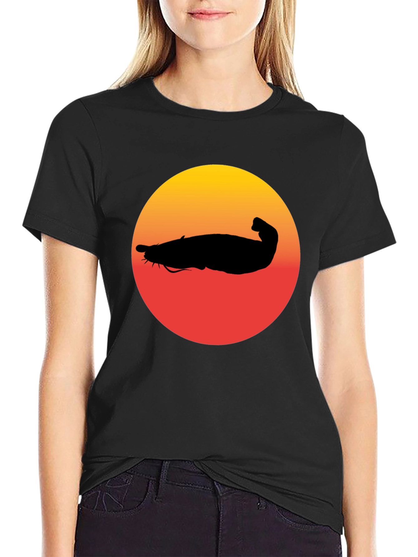 Catfish Sunset Graphic Tee - Unique Design