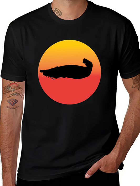 Catfish Sunset Graphic Tee - Unique Design