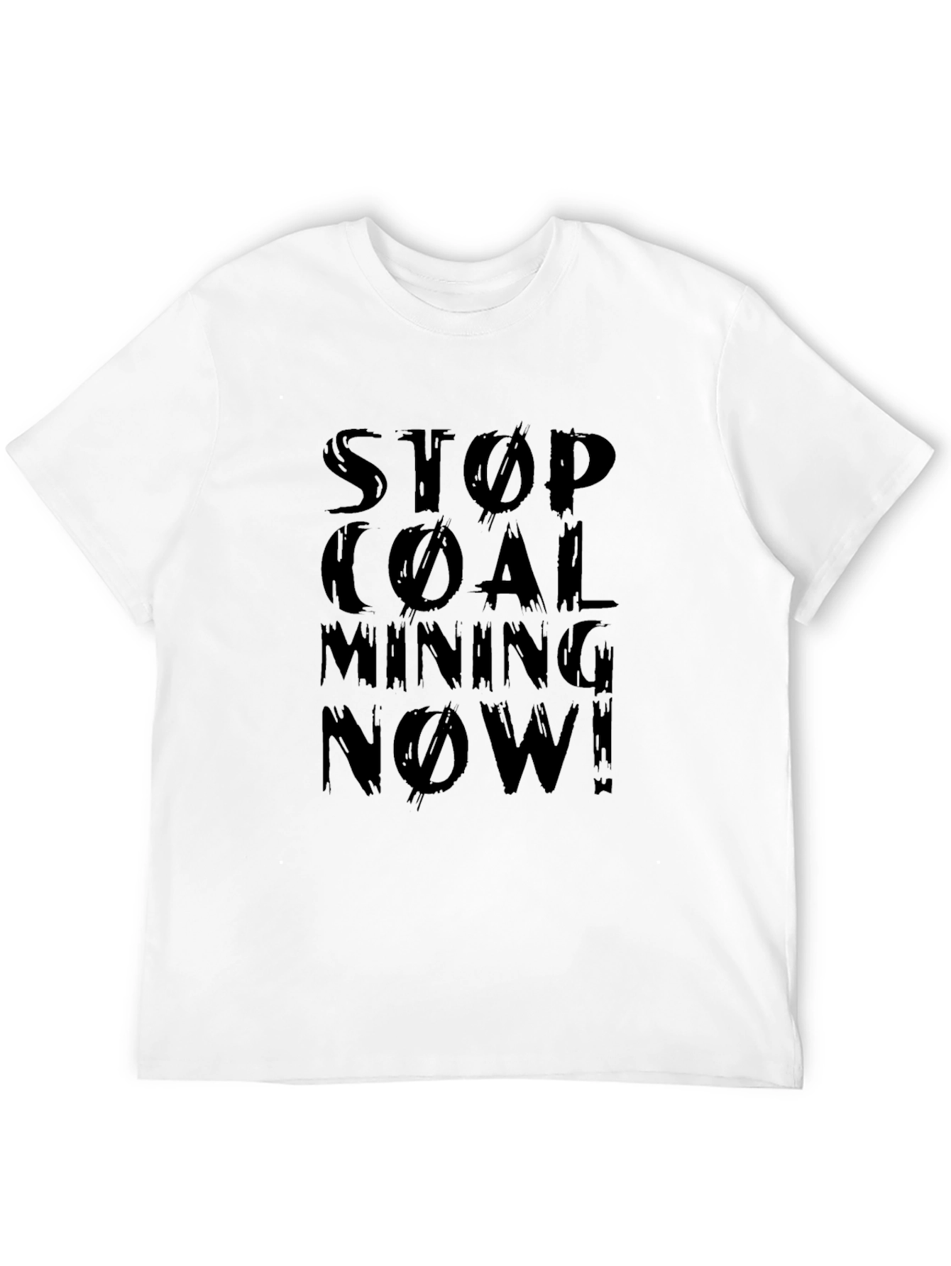 Stop Coal Mining Now Black Graphic Tee