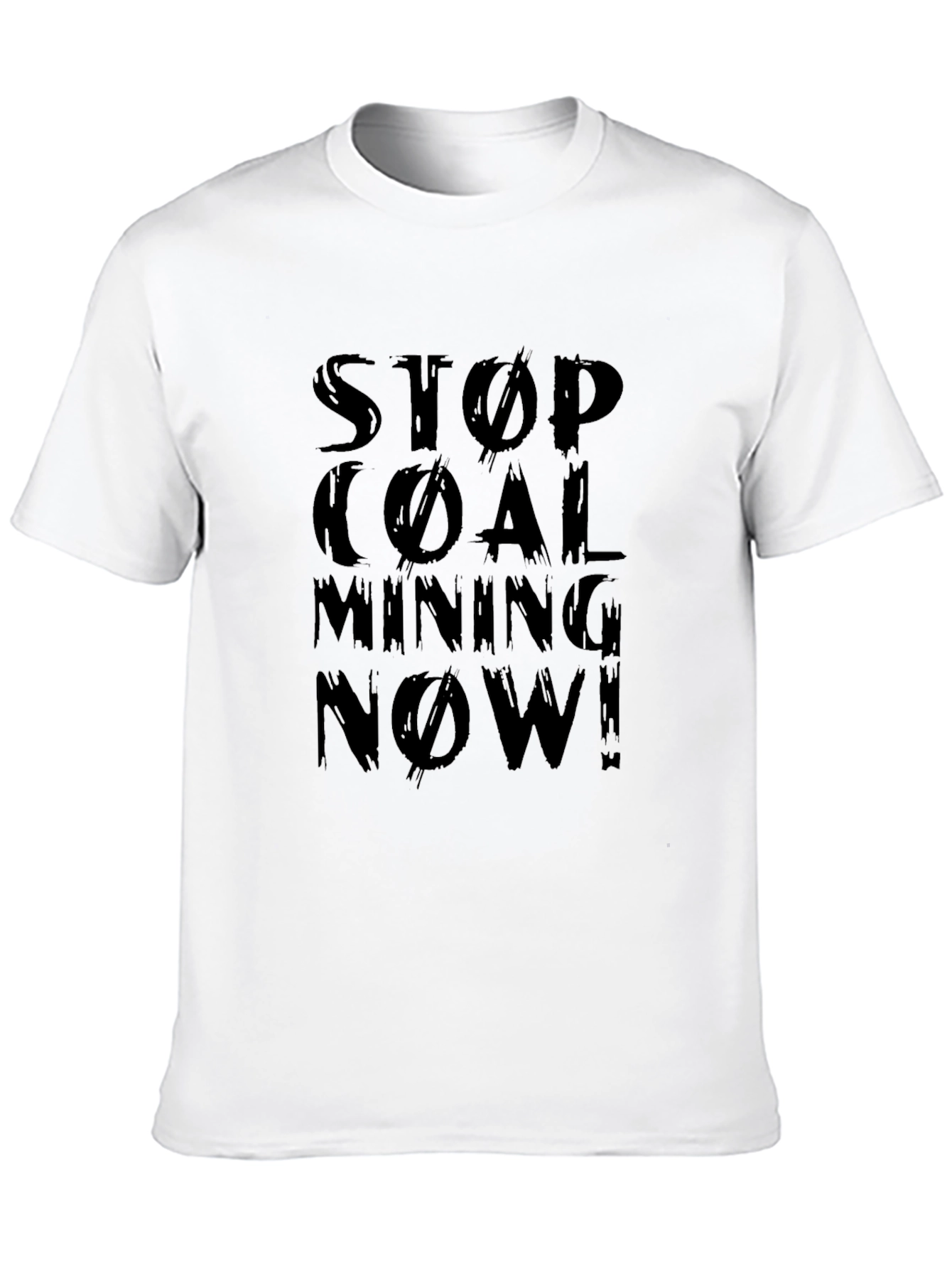 Stop Coal Mining Now Black Graphic Tee