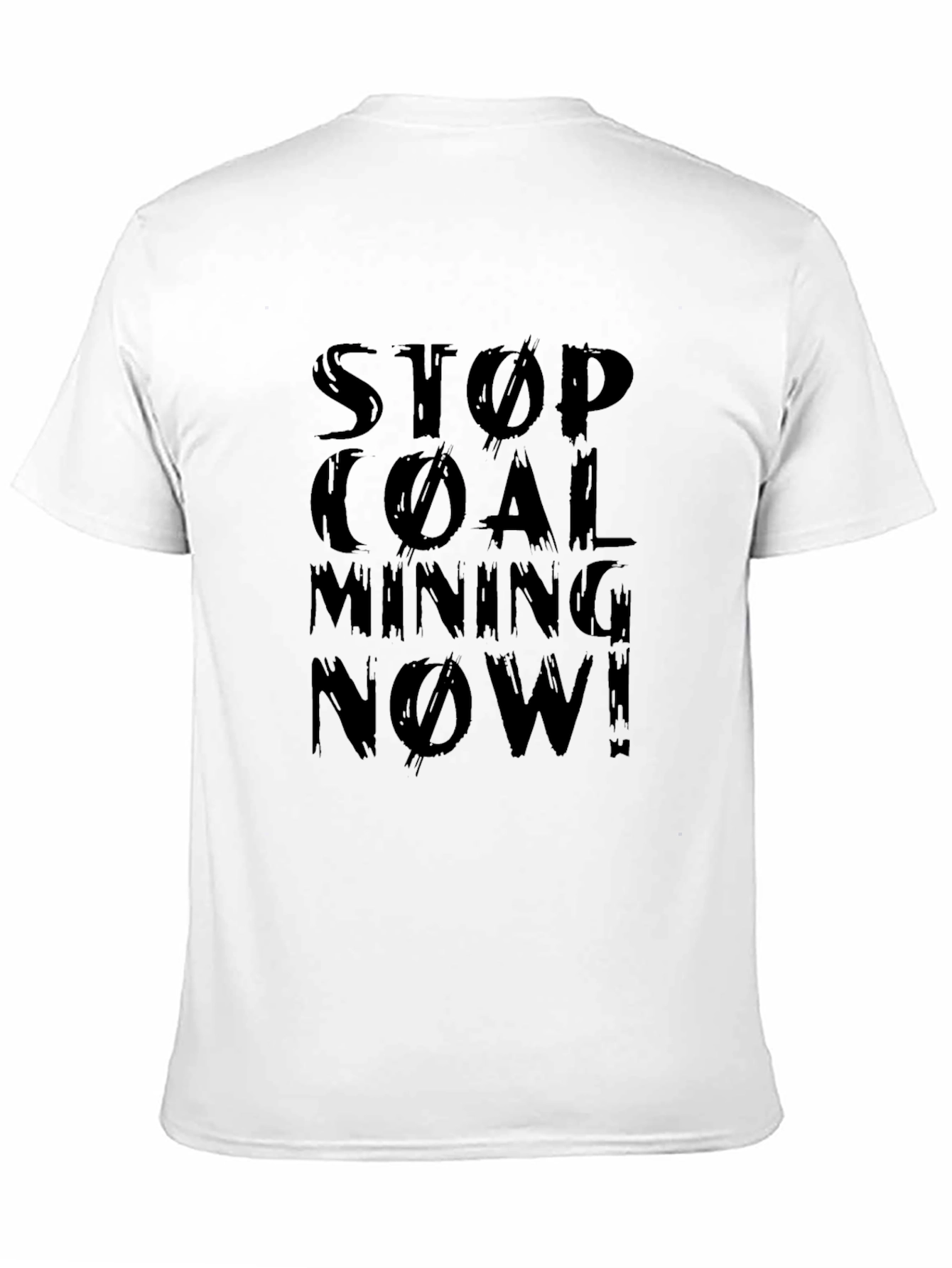 Stop Coal Mining Now Black Graphic Tee