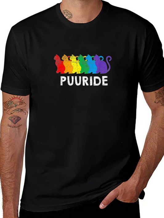 PUURIDE Rainbow Cats LGBTQ Pride T-Shirt