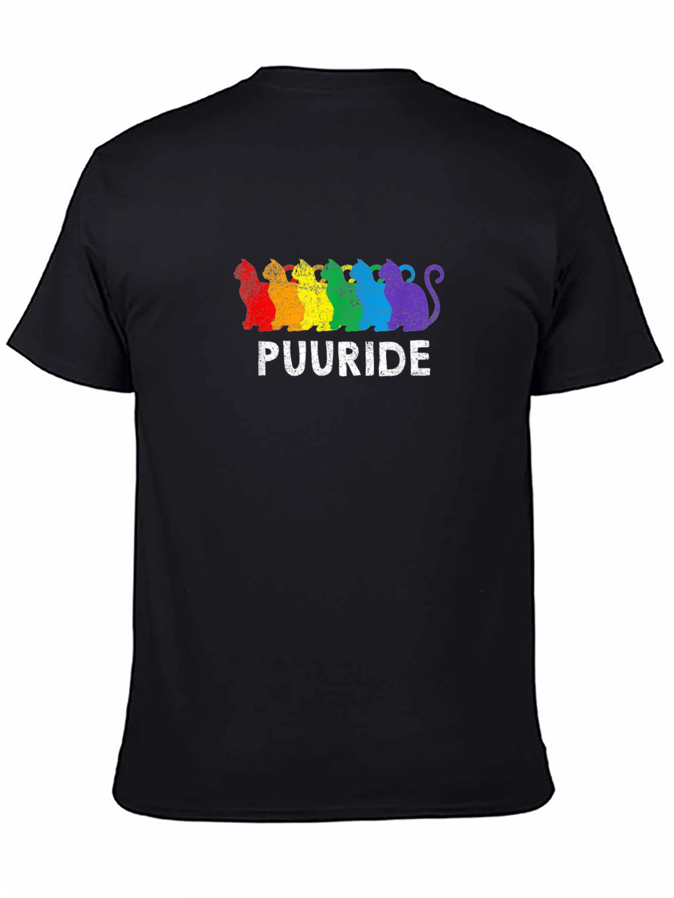 PUURIDE Rainbow Cats LGBTQ Pride T-Shirt