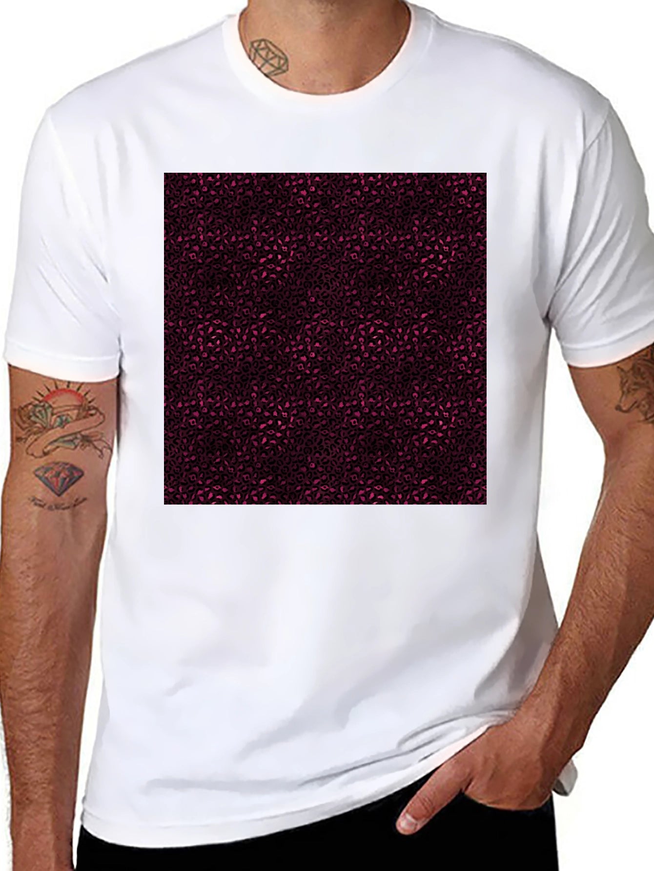 Patterned Graphic Tee - Unique Style