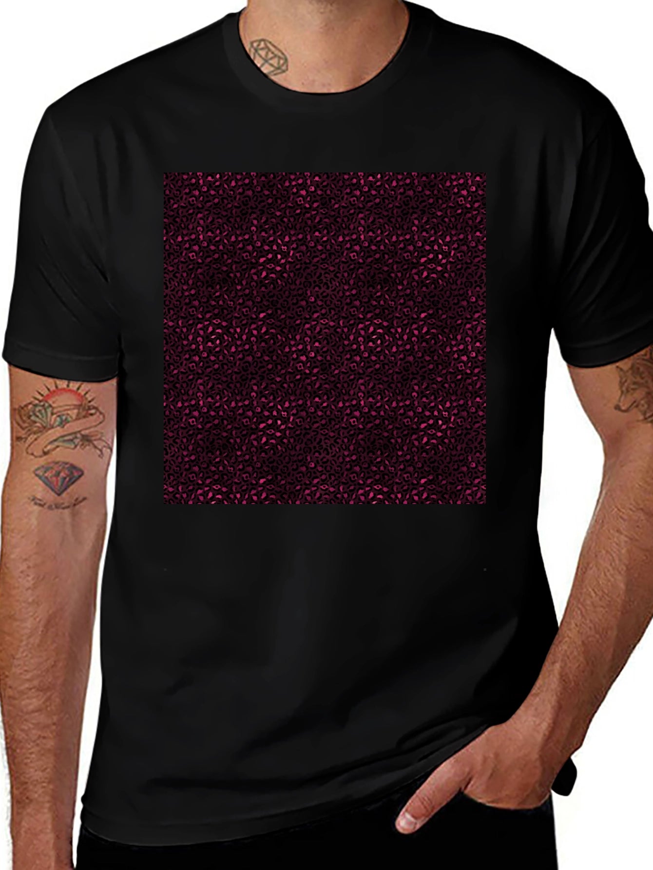 Patterned Graphic Tee - Unique Style