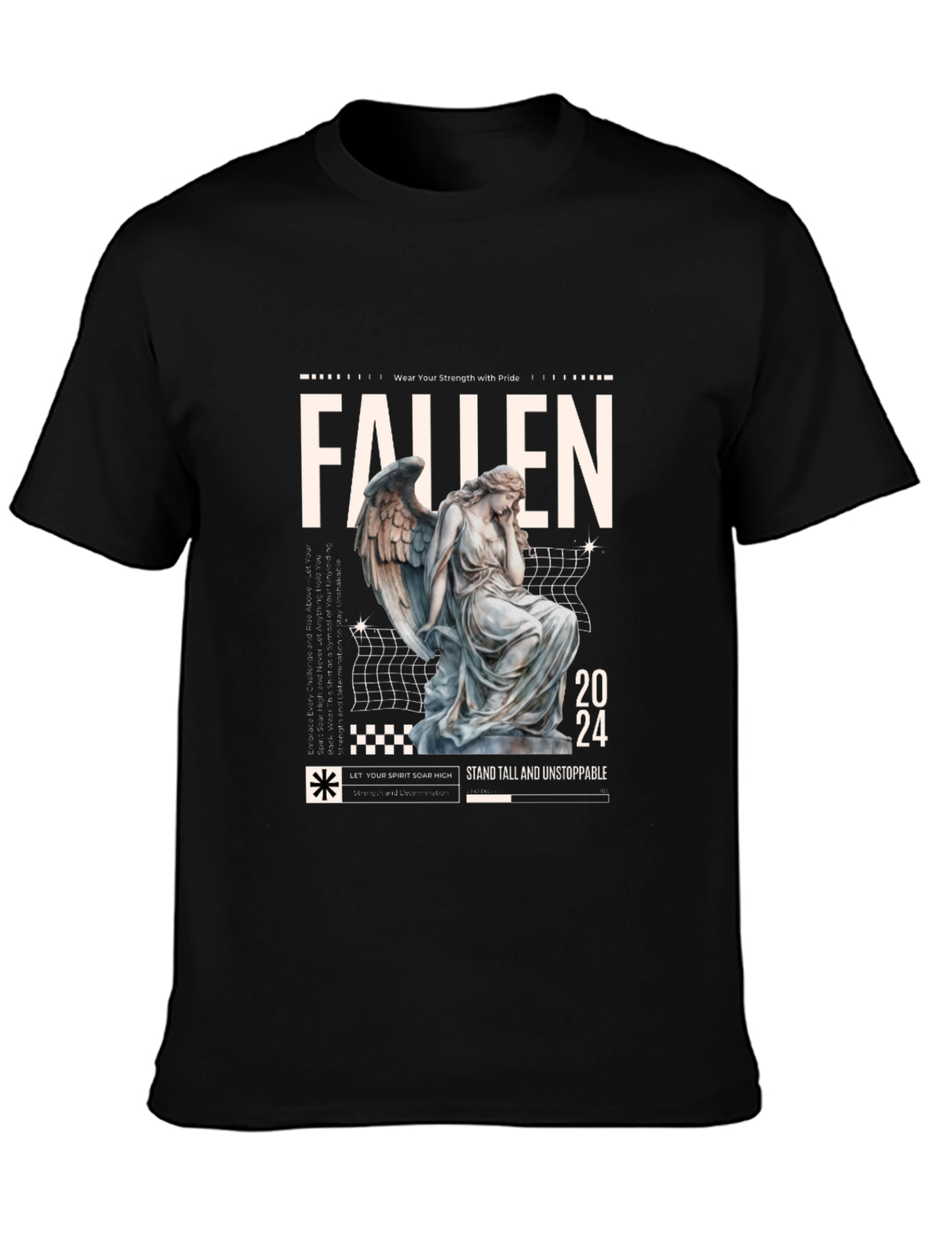 Fallen Angel Graphic Tee - Strength & Pride