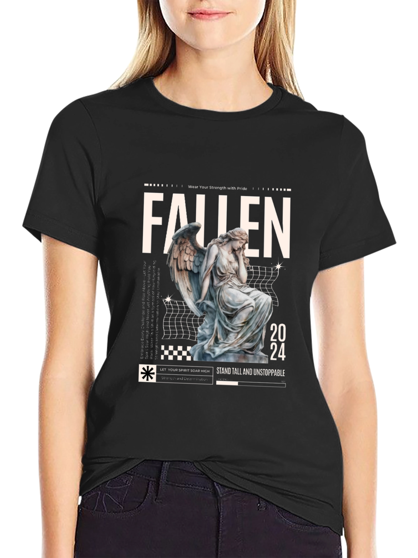 Fallen Angel Graphic Tee - Strength & Pride