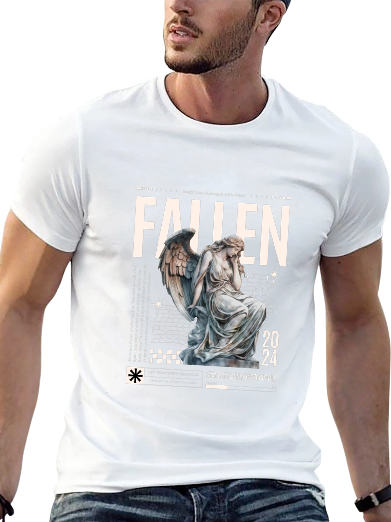 Fallen Angel Graphic Tee - Strength & Pride