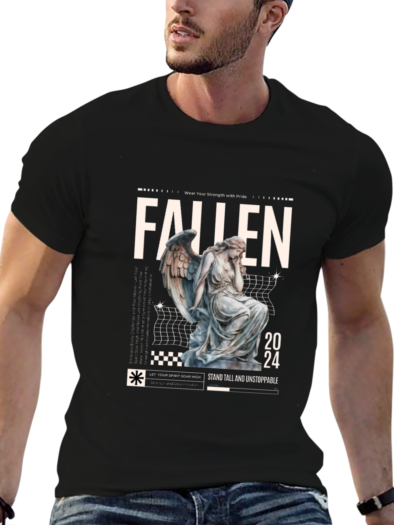 Fallen Angel Graphic Tee - Strength & Pride