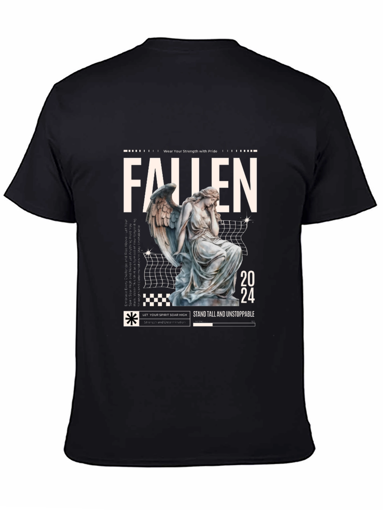 Fallen Angel Graphic Tee - Strength & Pride