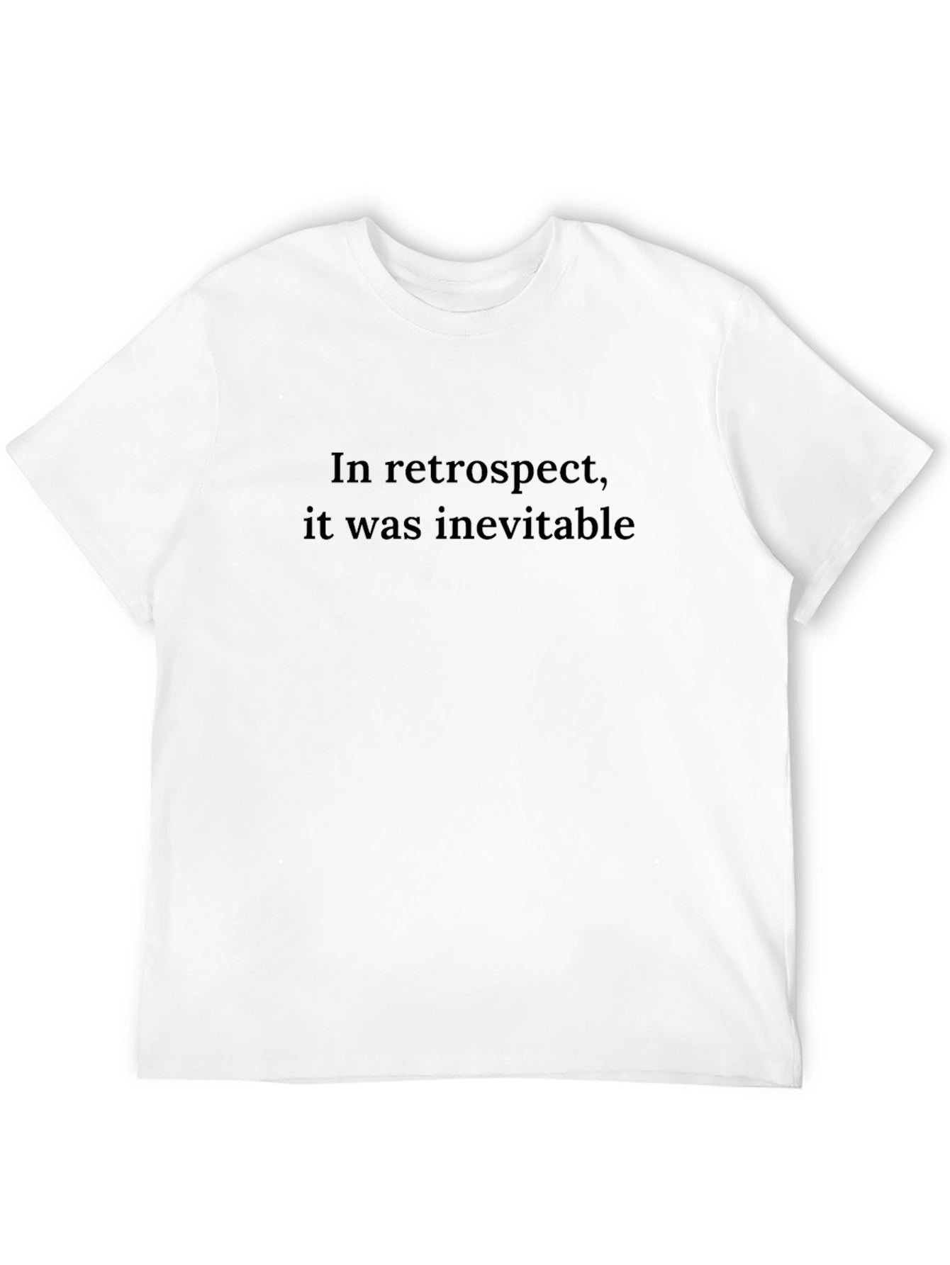 Retrospect Inevitable Graphic Tee - Comfy Black T-Shirt