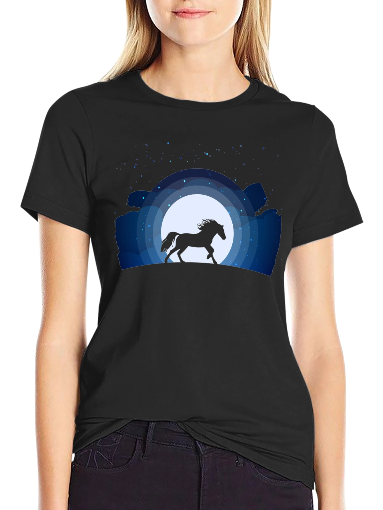 Midnight Run Graphic Tee - Horse Silhouette