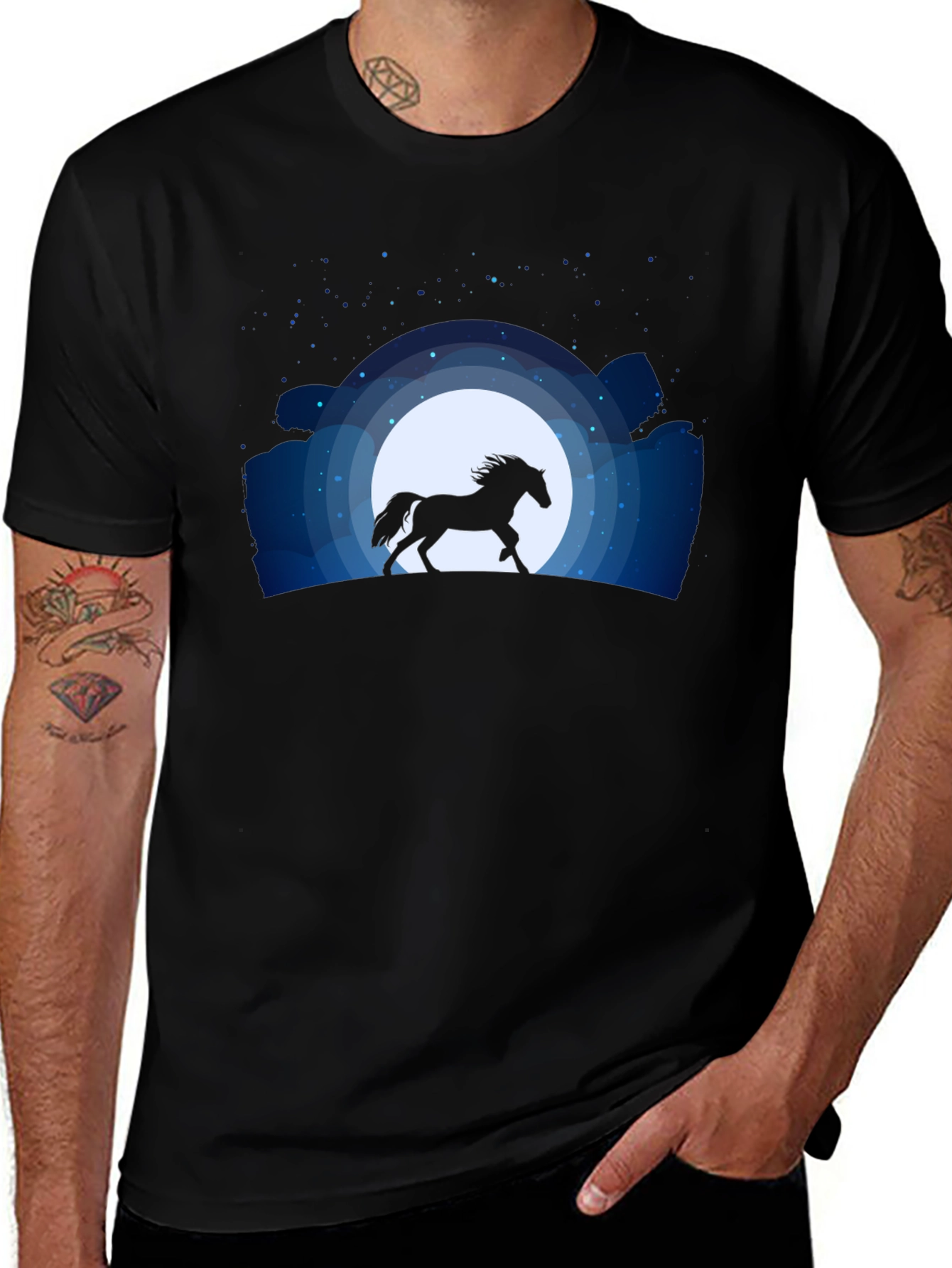 Midnight Run Graphic Tee - Horse Silhouette