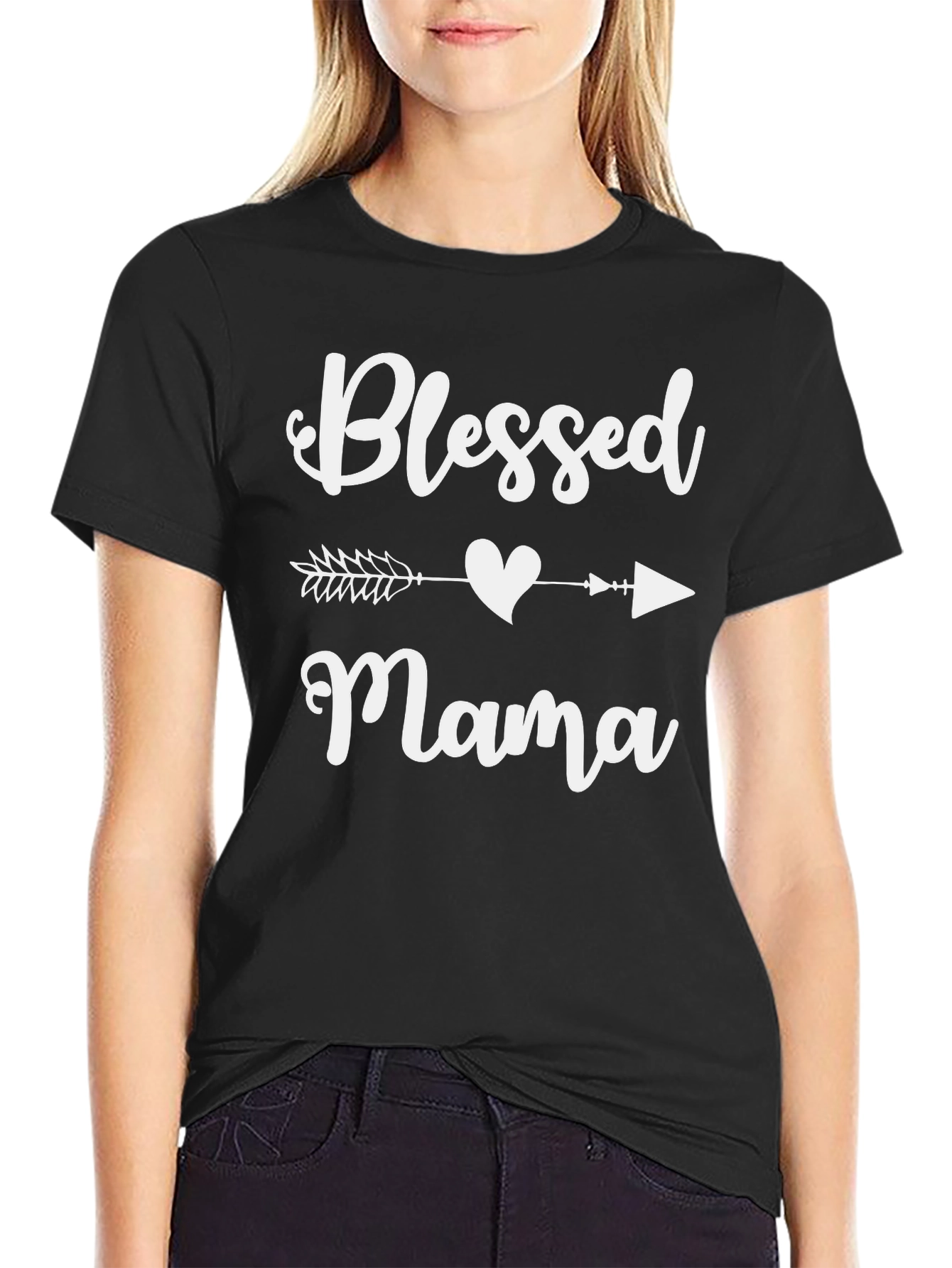 Blessed Mama Arrow Heart T-Shirt