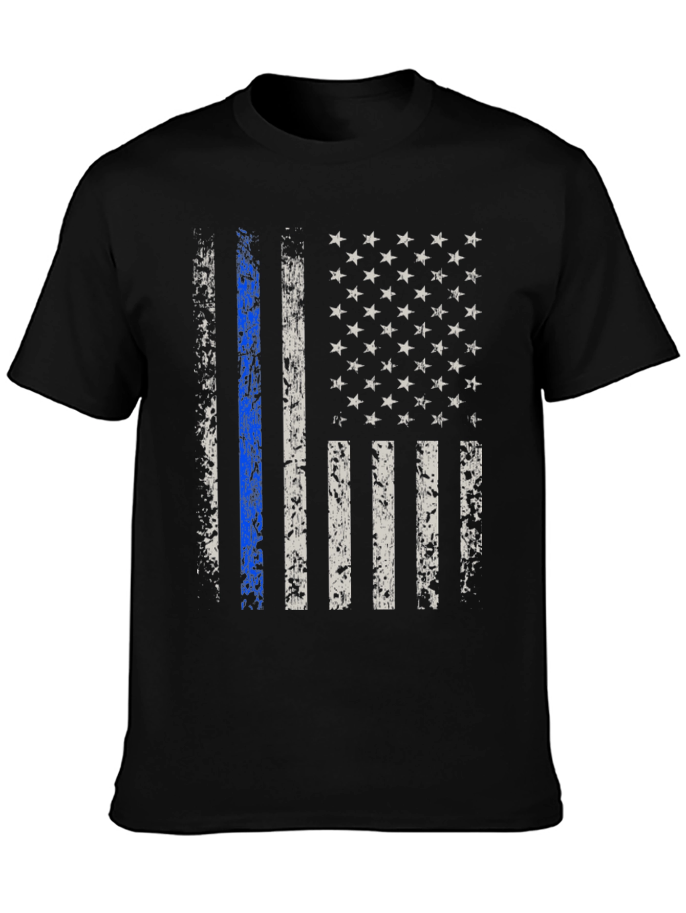 Thin Blue Line American Flag T-Shirt
