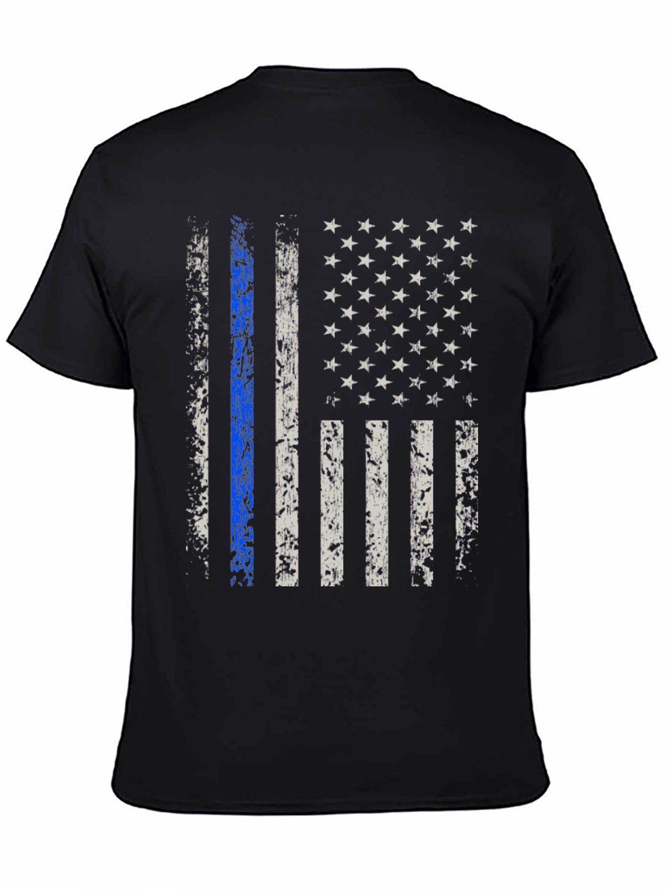 Thin Blue Line American Flag T-Shirt