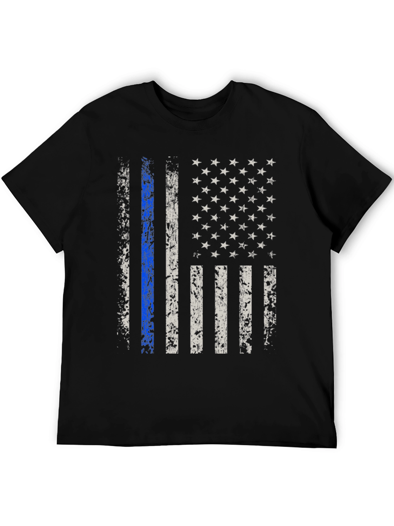 Thin Blue Line American Flag T-Shirt