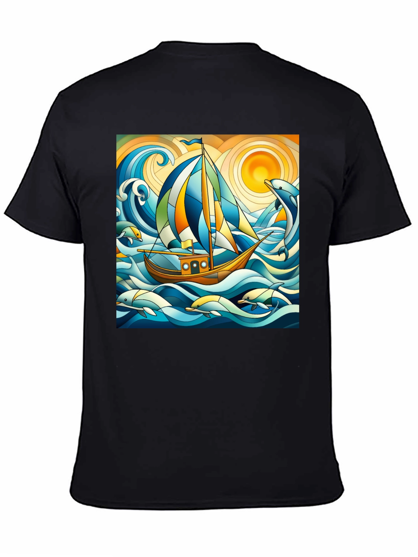 Sailboat & Dolphins Graphic Tee