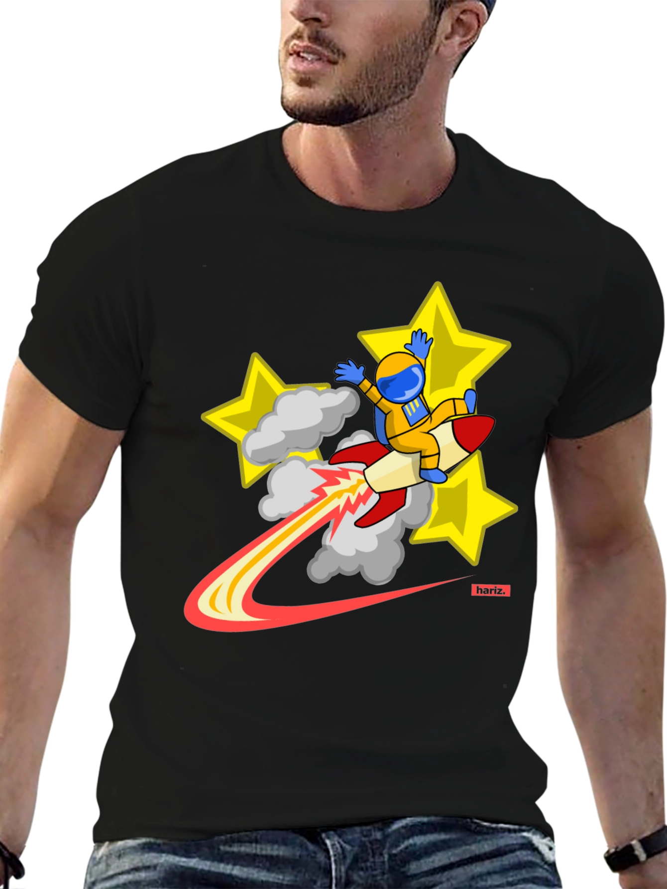 Astronaut Rocket Ride Graphic Tee