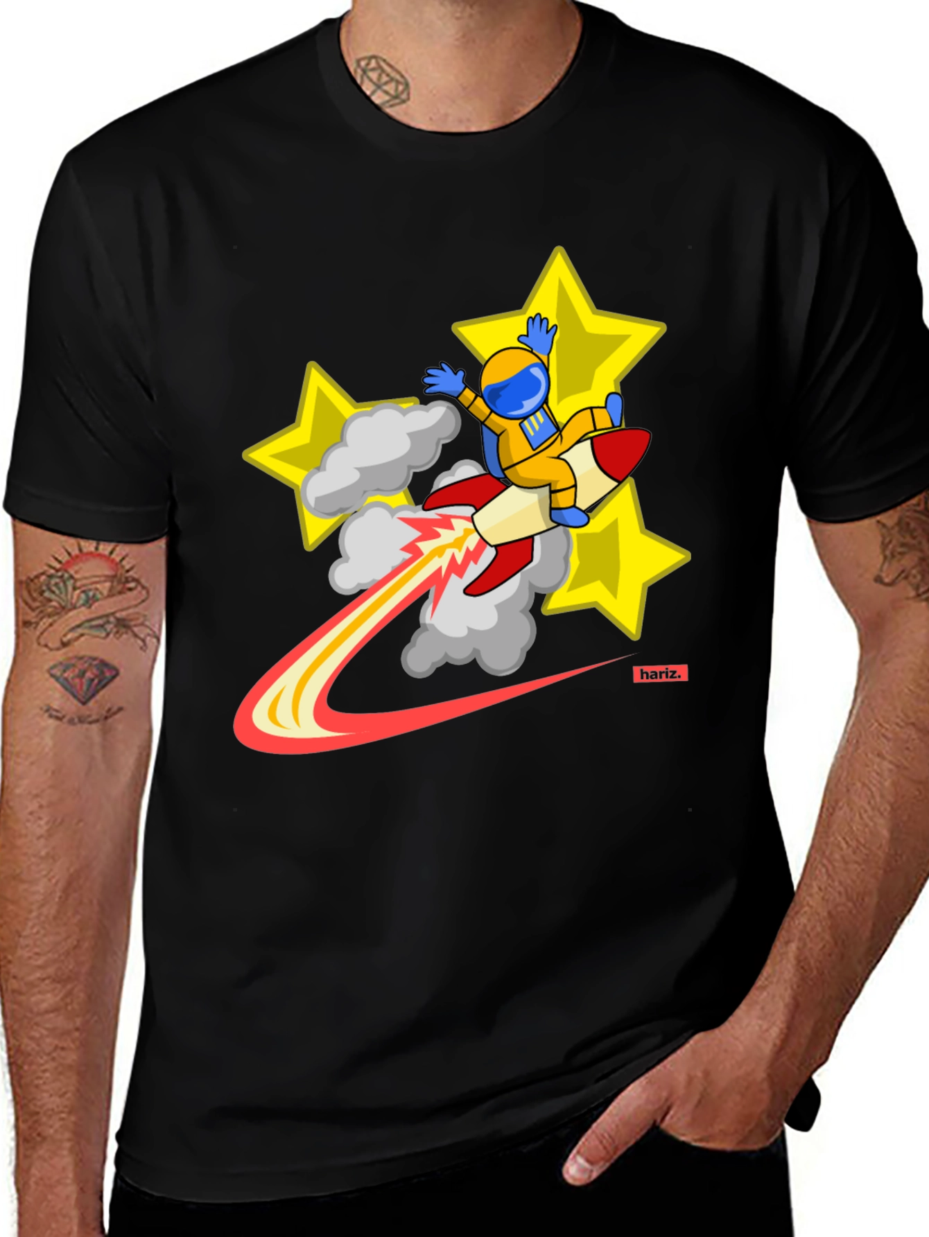 Astronaut Rocket Ride Graphic Tee