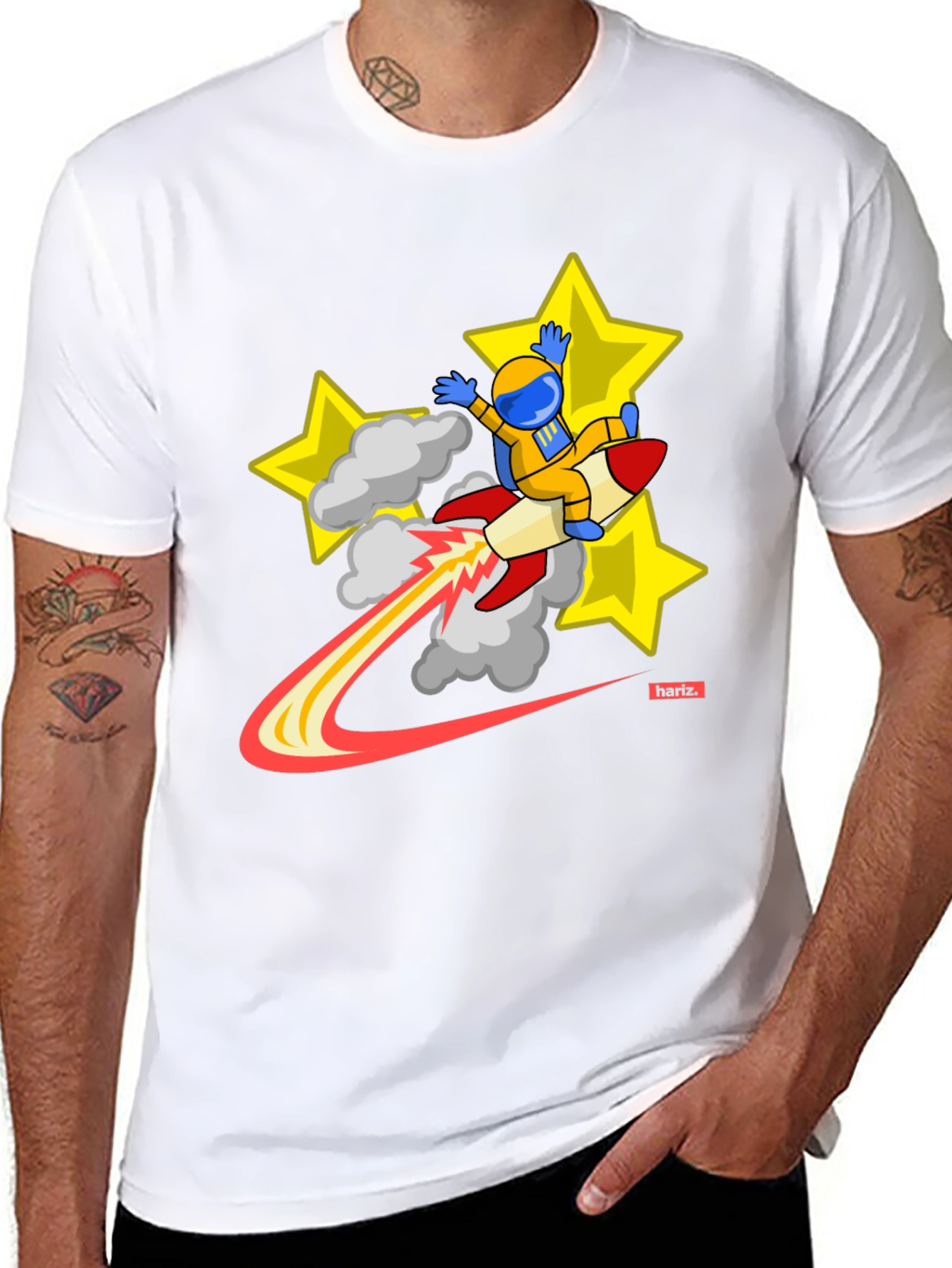 Astronaut Rocket Ride Graphic Tee