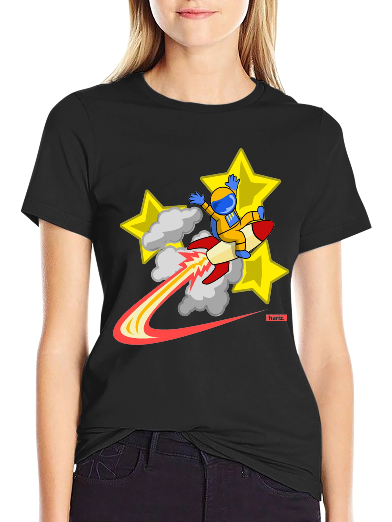 Astronaut Rocket Ride Graphic Tee