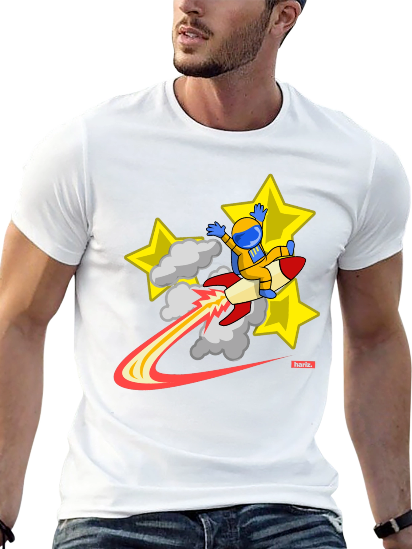 Astronaut Rocket Ride Graphic Tee