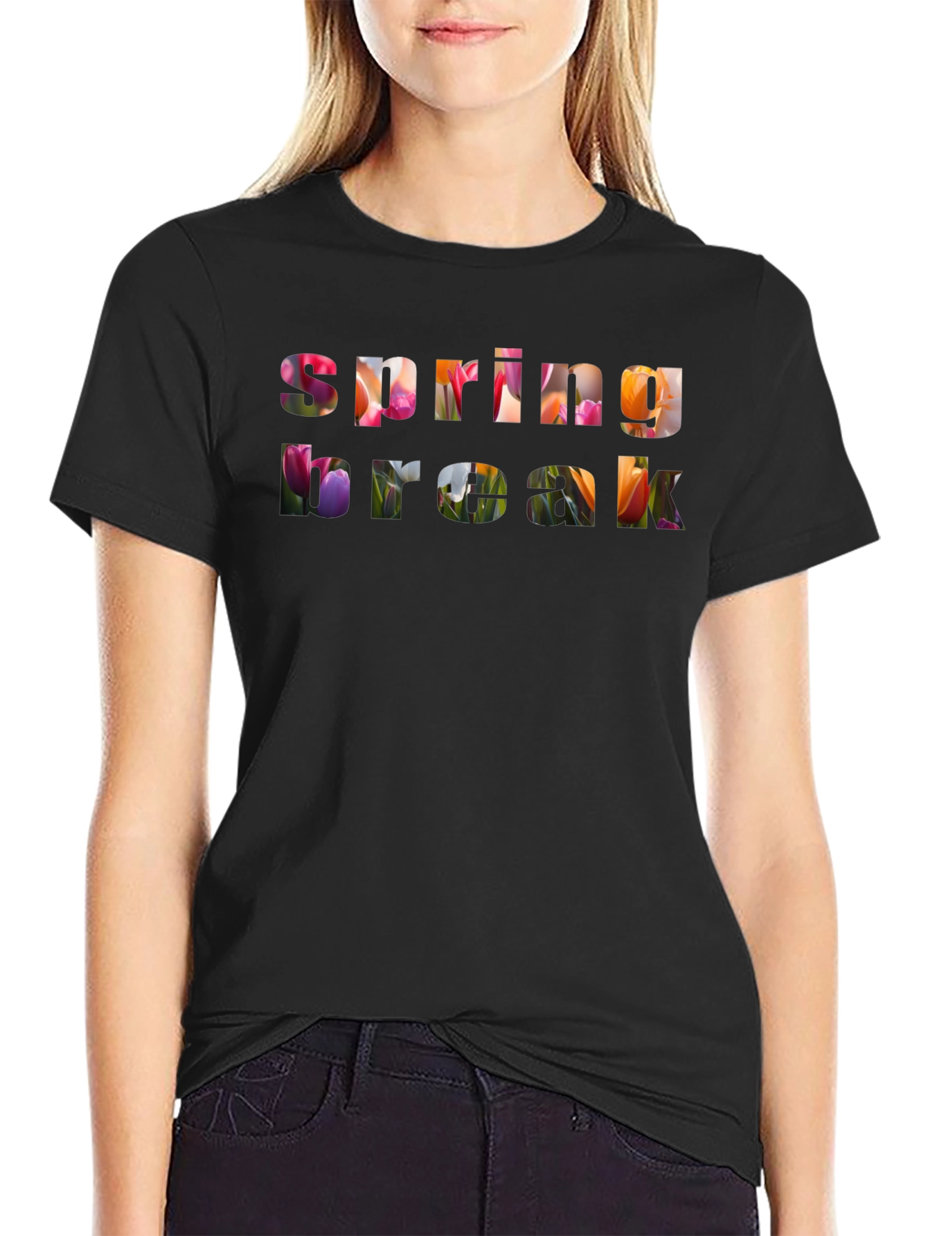 Spring Break Floral Graphic T-Shirt
