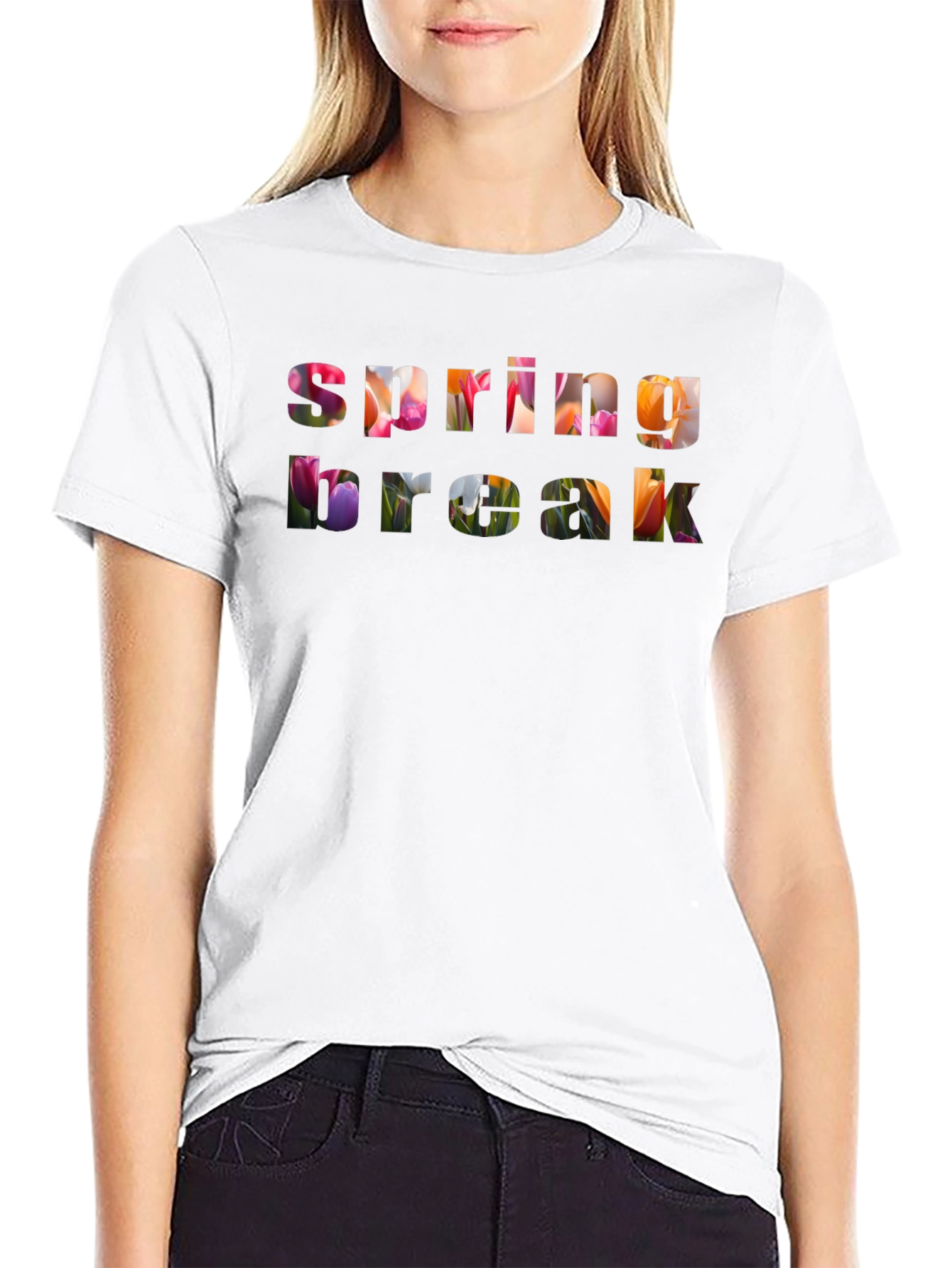 Spring Break Floral Graphic T-Shirt