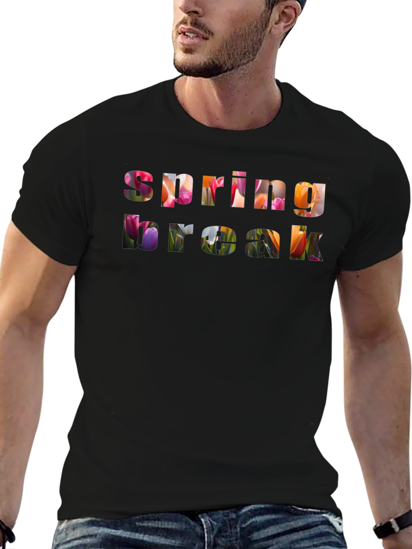 Spring Break Floral Graphic T-Shirt