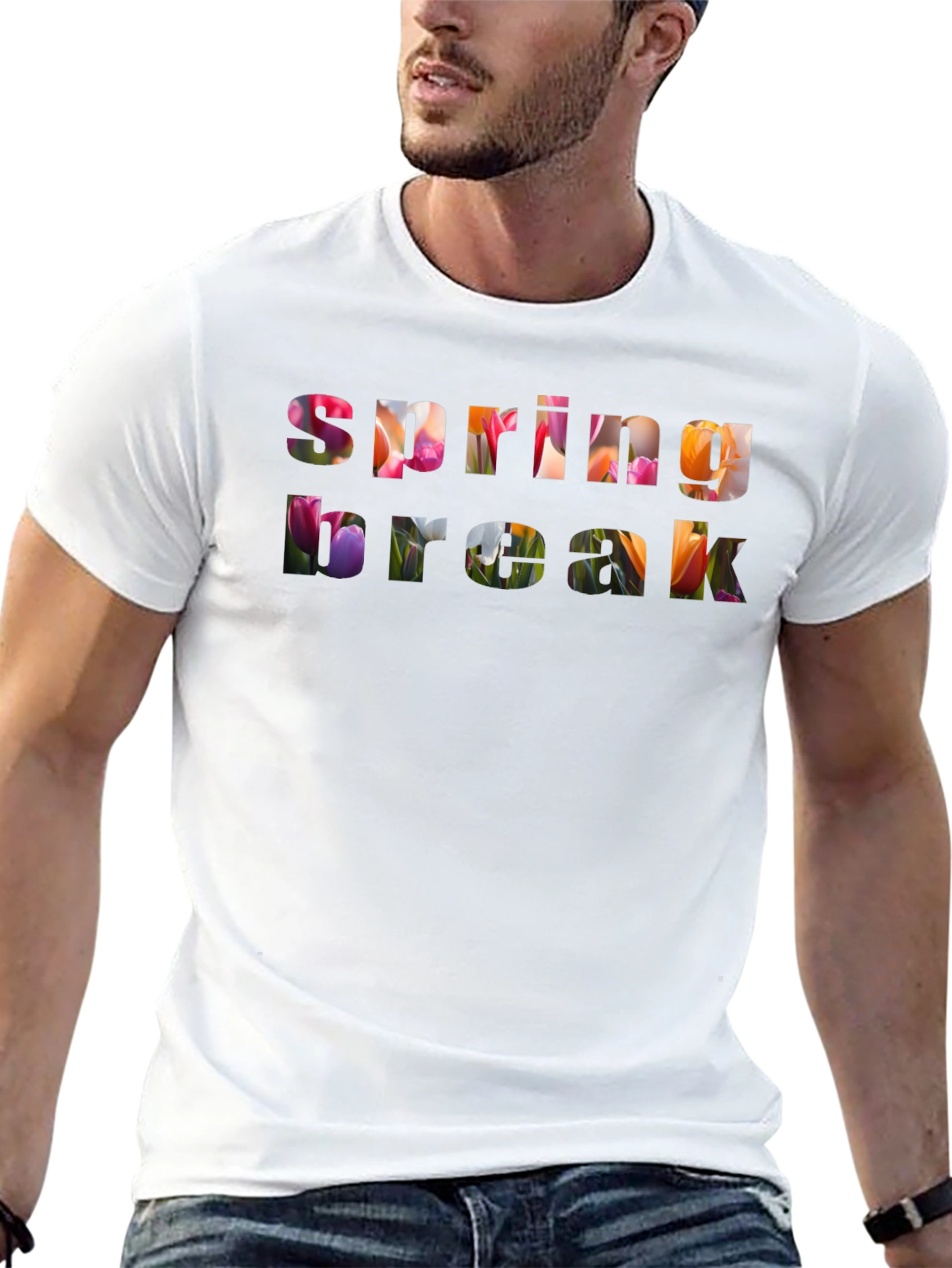 Spring Break Floral Graphic T-Shirt