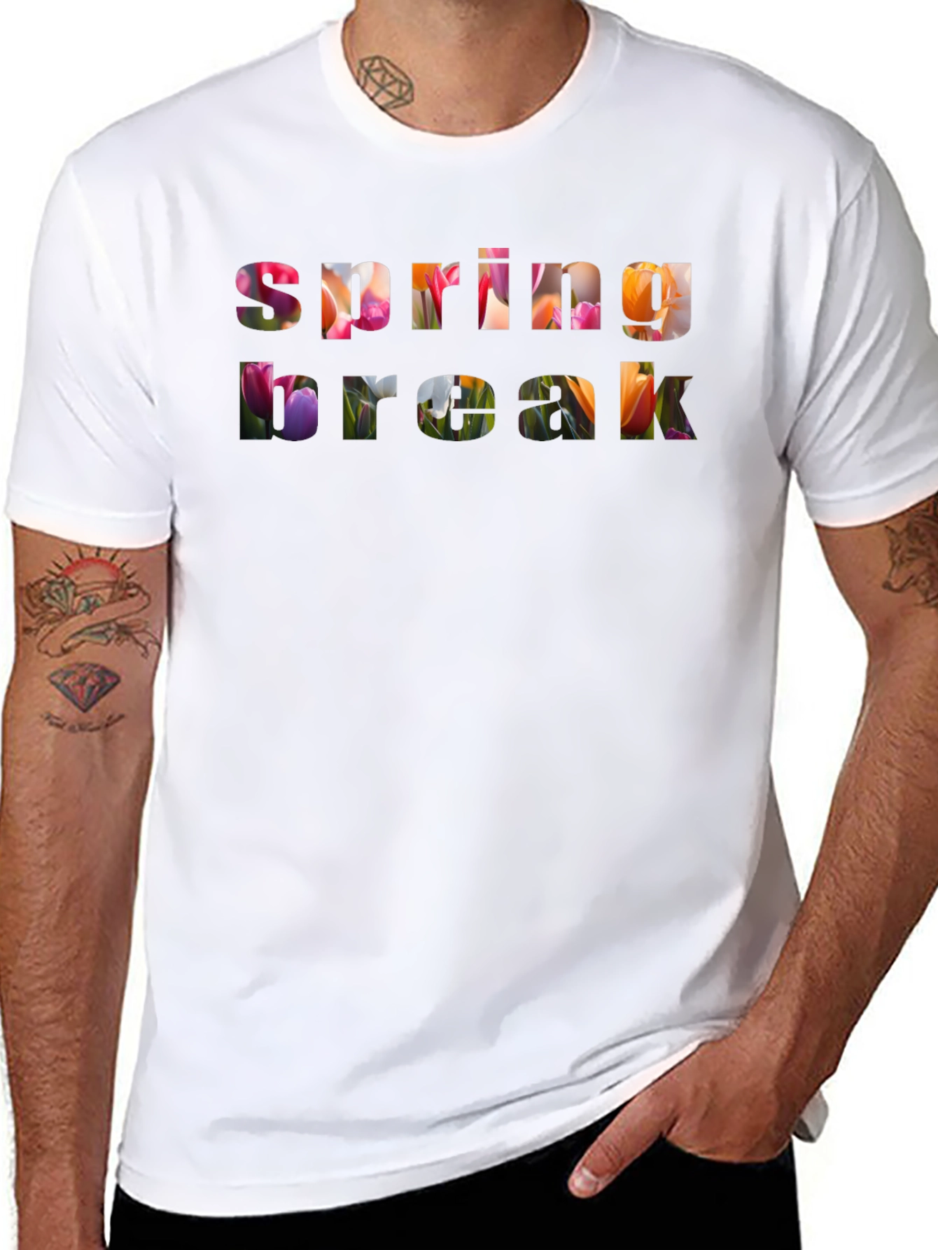Spring Break Floral Graphic T-Shirt