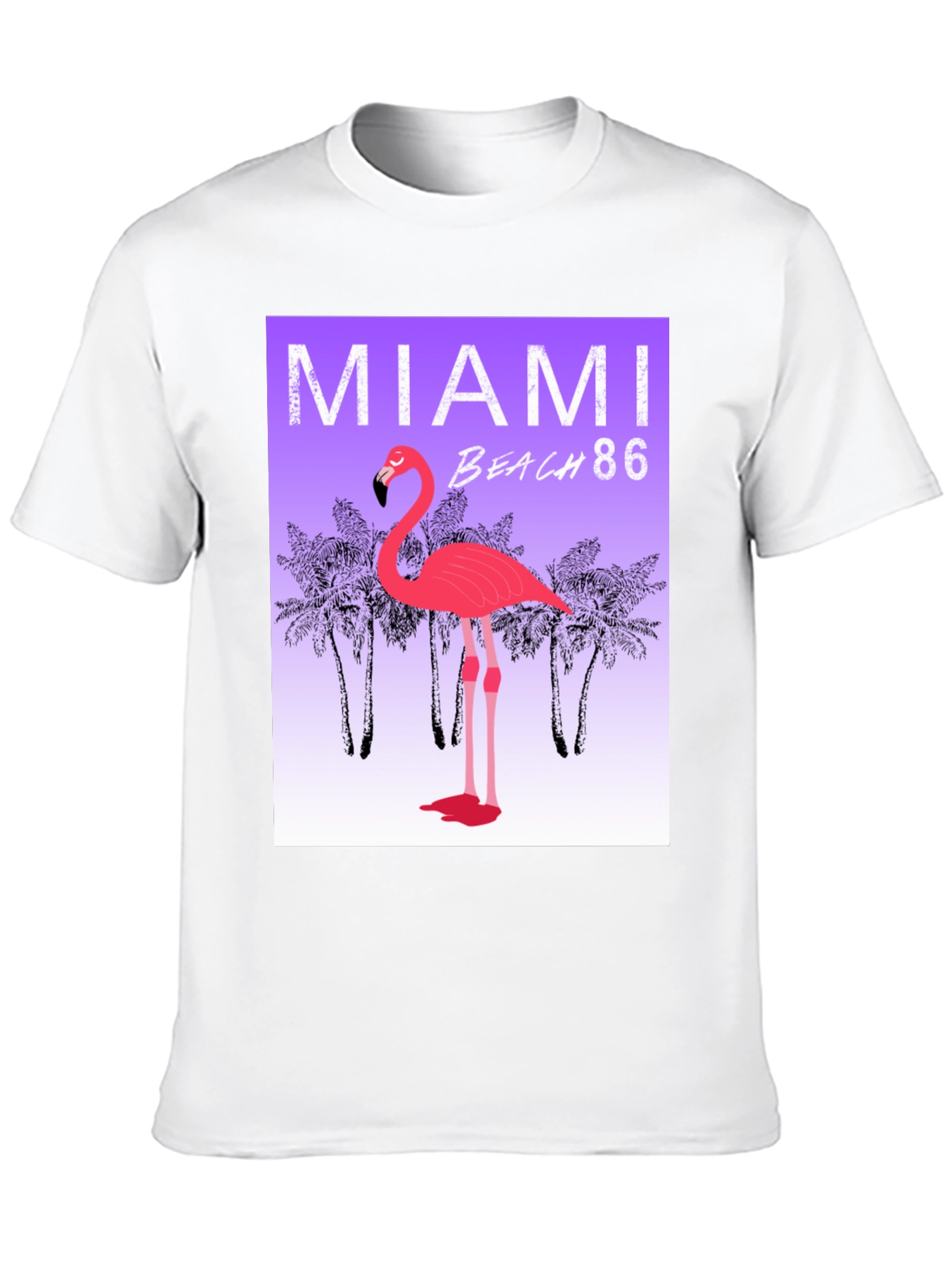 Miami Beach 86 Flamingo Graphic Tee
