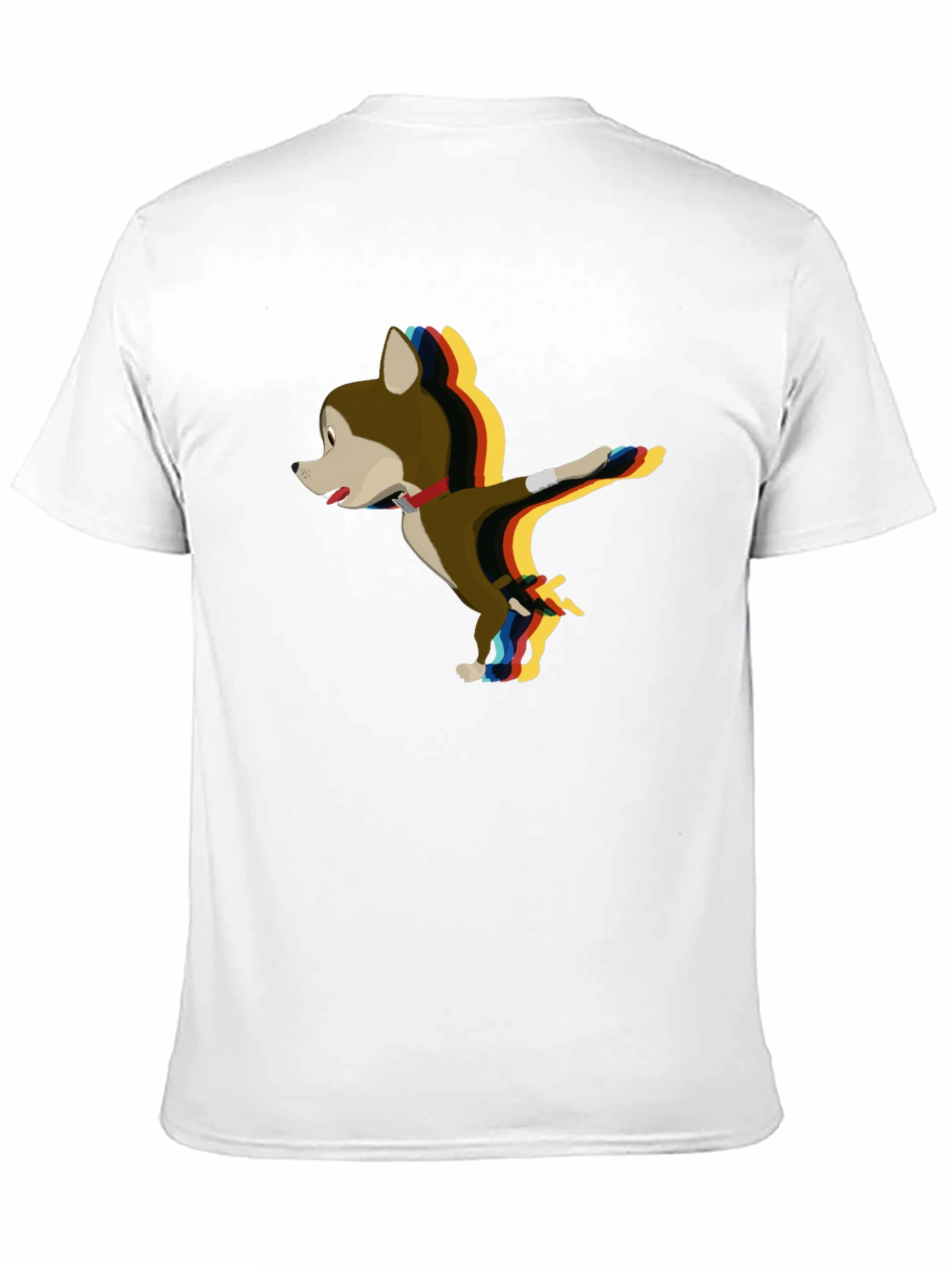 Cartoon Dog Dabbing Black T-Shirt
