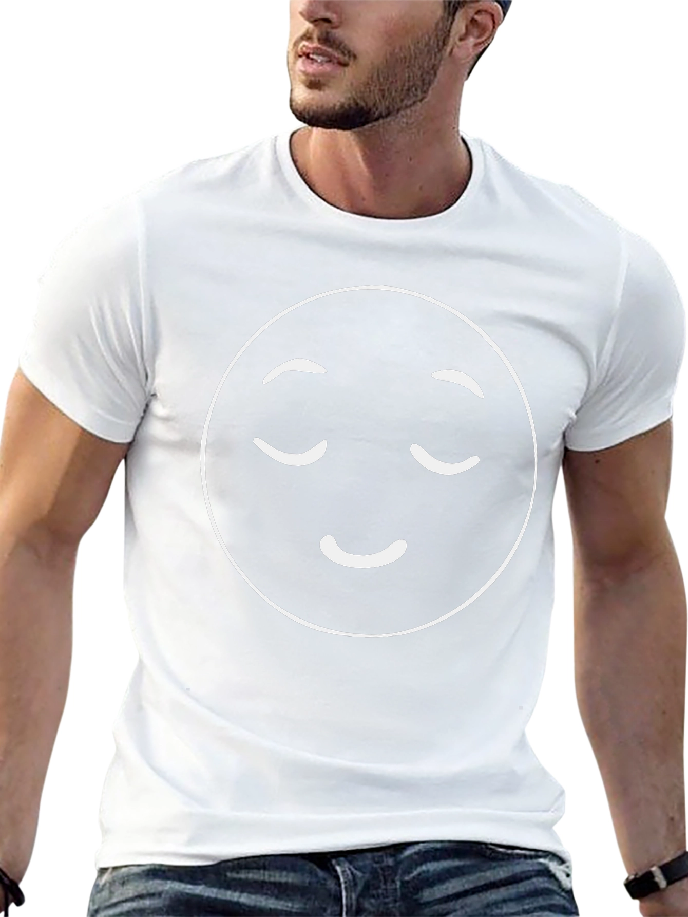 Relaxed Emoji Black T-Shirt - Soft & Comfortable