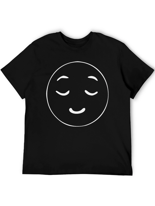 Relaxed Emoji Black T-Shirt - Soft & Comfortable