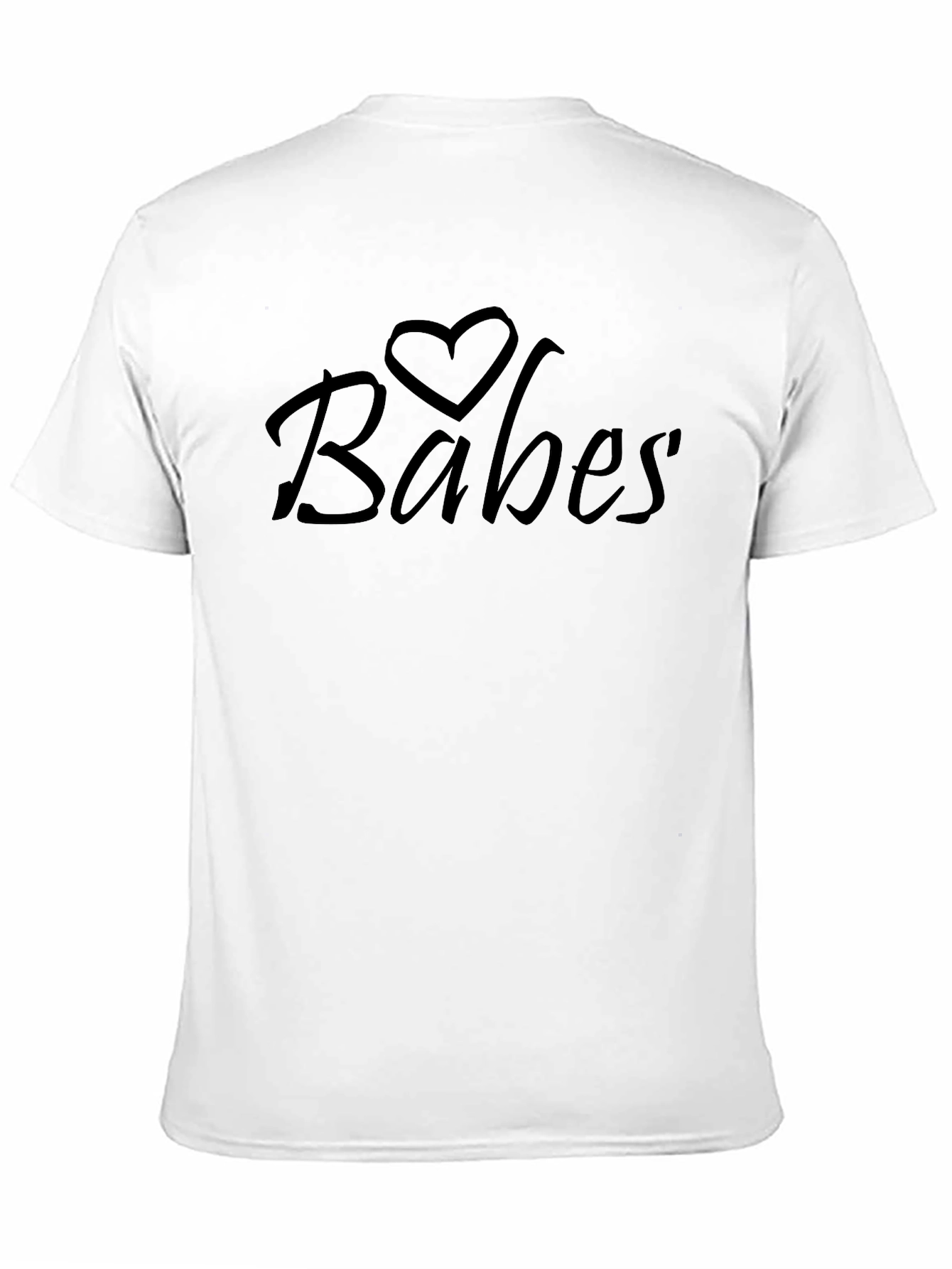 Babes Love Heart Black T-Shirt