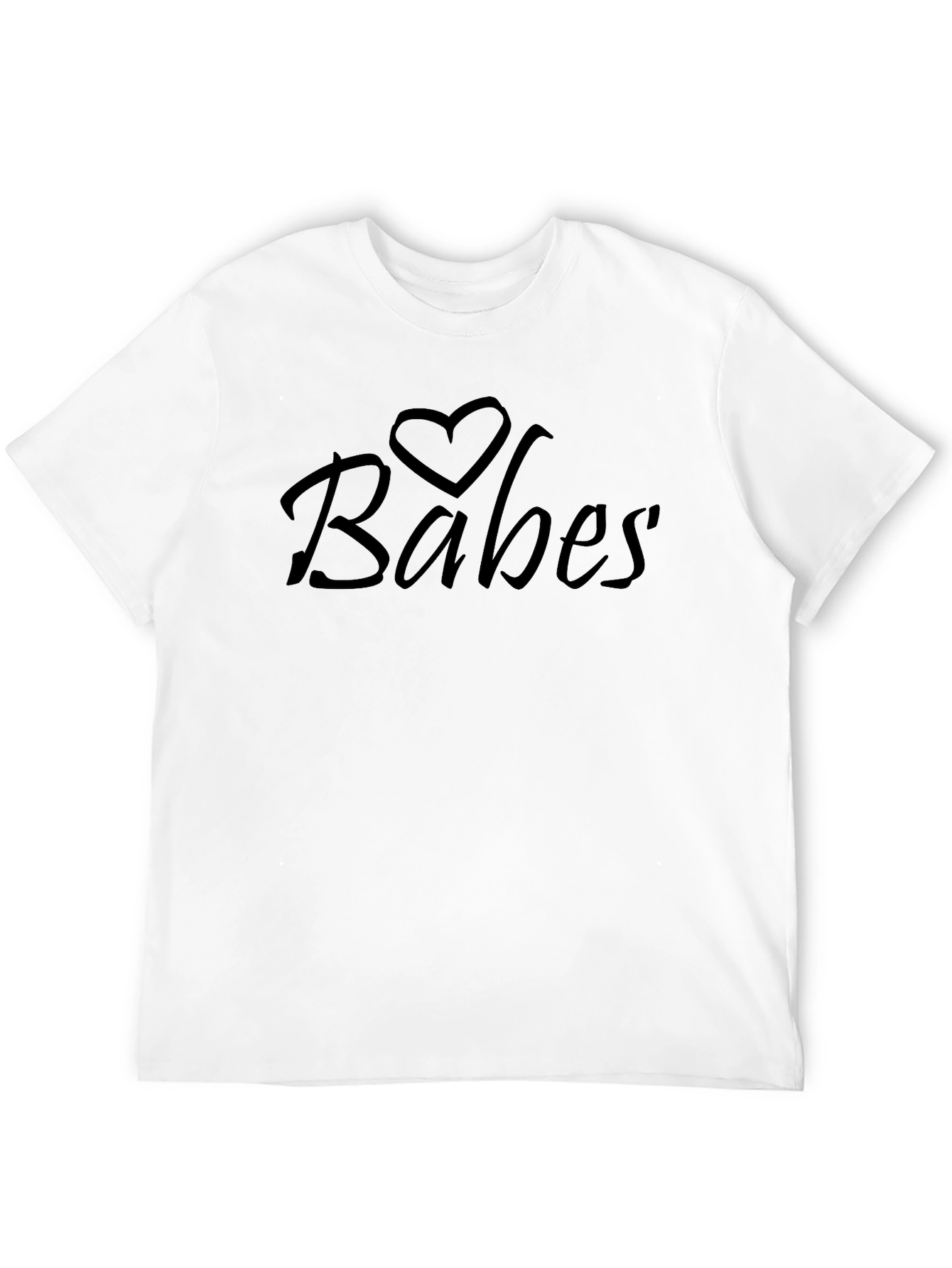 Babes Love Heart Black T-Shirt