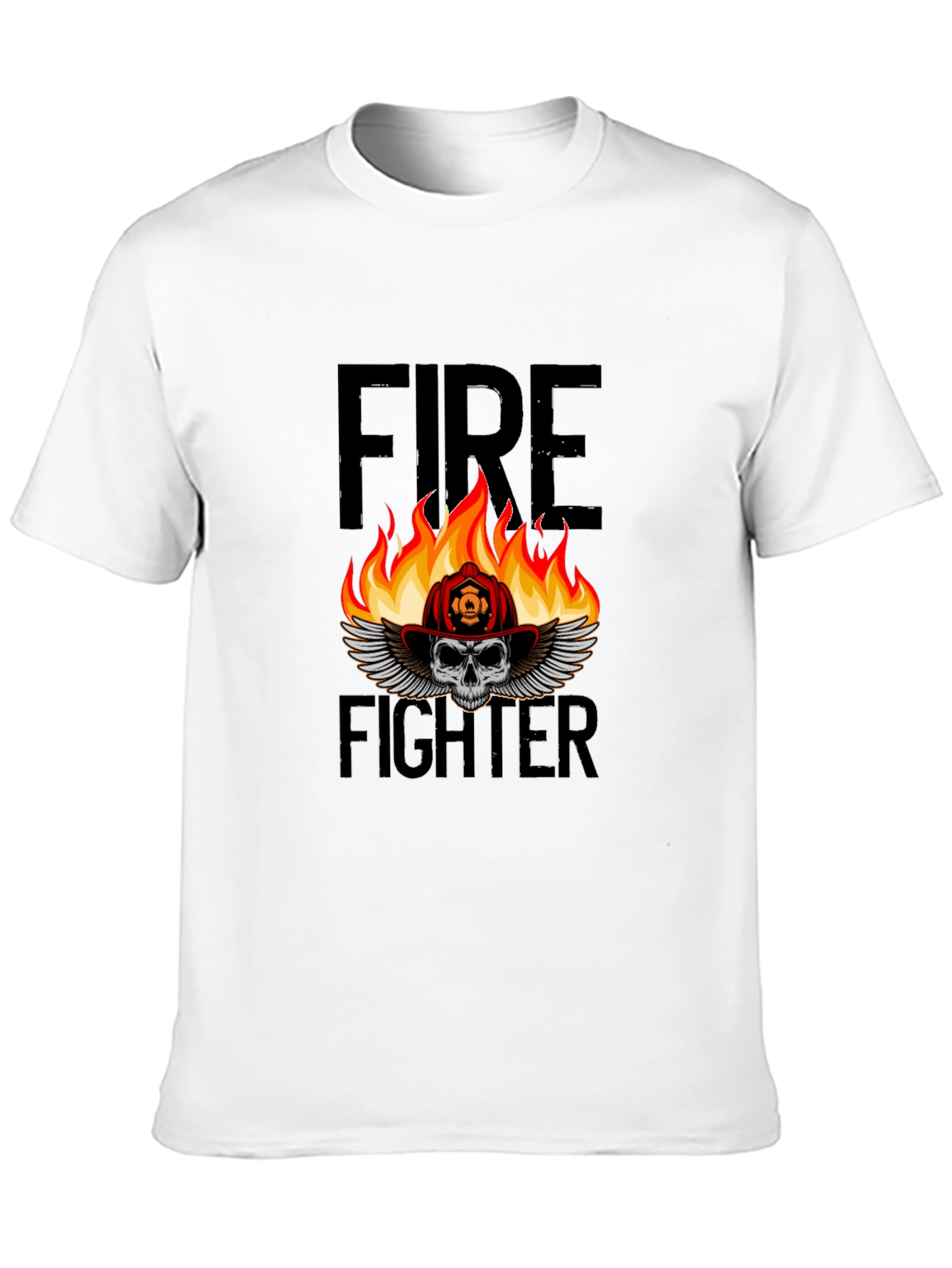 Firefighter Skull T-Shirt - Graphic Tee