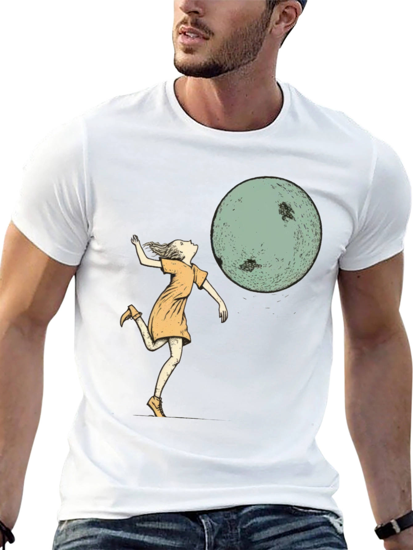 Whimsical Moonlit Dance T-Shirt - Black