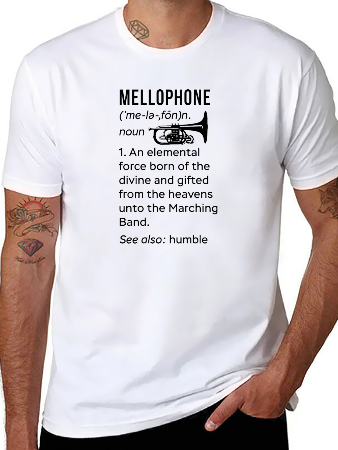Mellophone Definition Graphic Tee - Marching Band T-Shirt