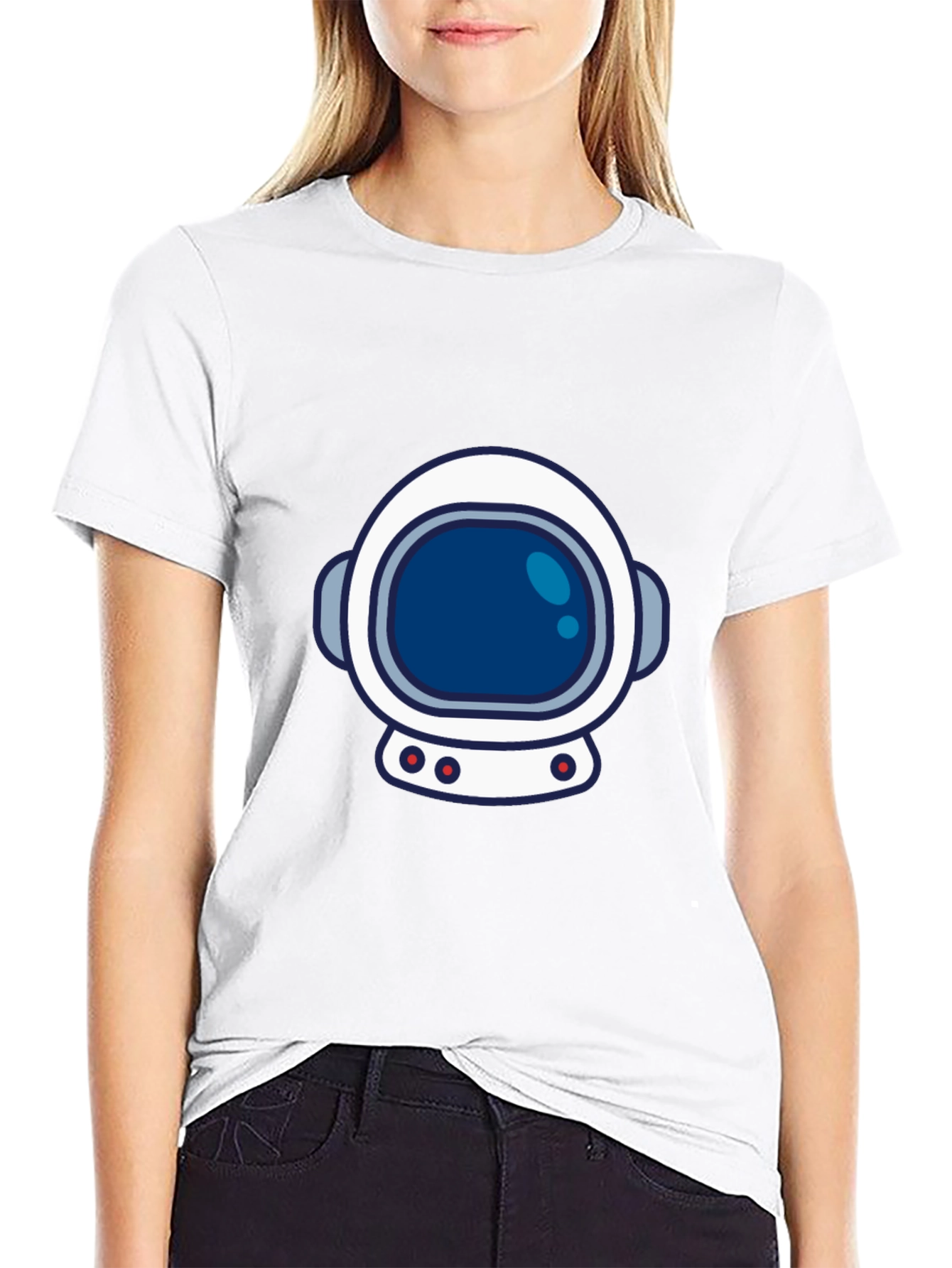 Astronaut Helmet Graphic Tee - Space Lover T-Shirt