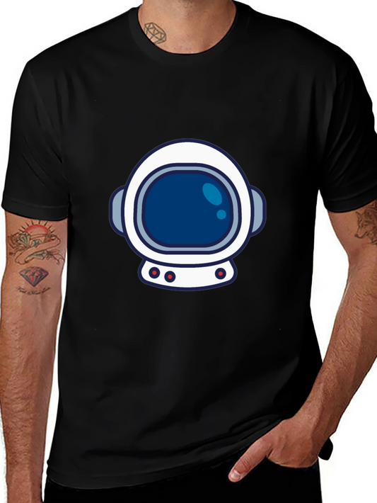 Astronaut Helmet Graphic Tee - Space Lover T-Shirt