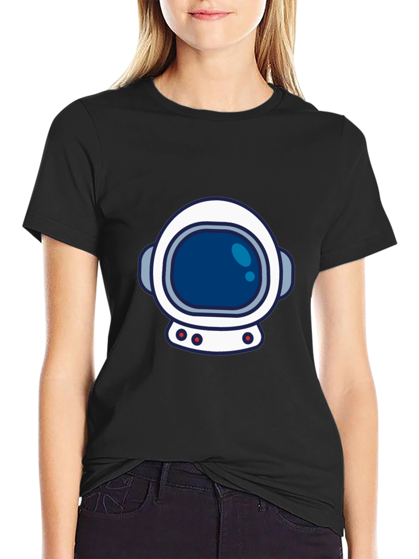 Astronaut Helmet Graphic Tee - Space Lover T-Shirt