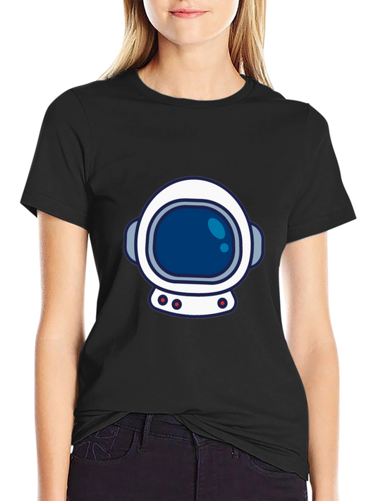 Astronaut Helmet Graphic Tee - Space Lover T-Shirt
