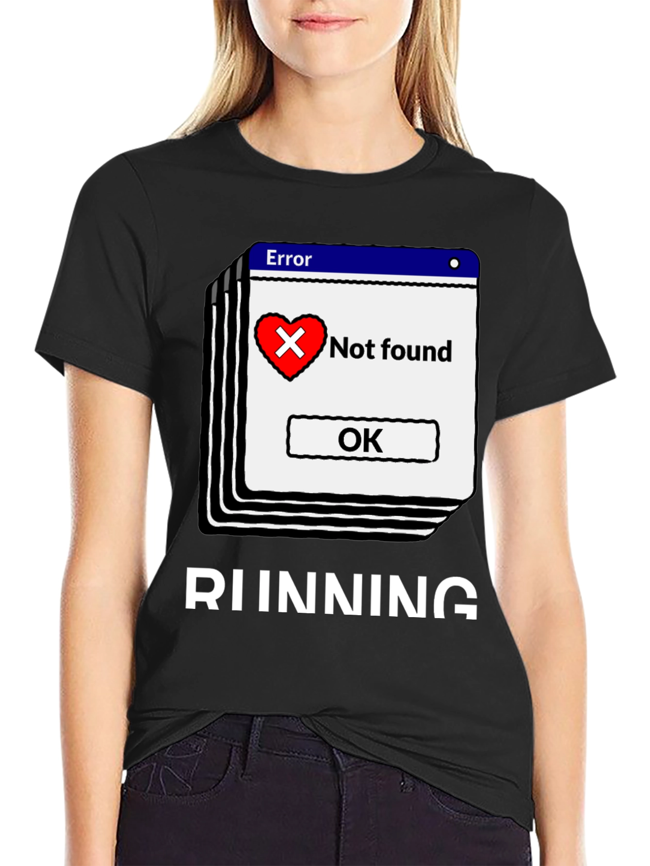Error Heart Not Found Running T-Shirt