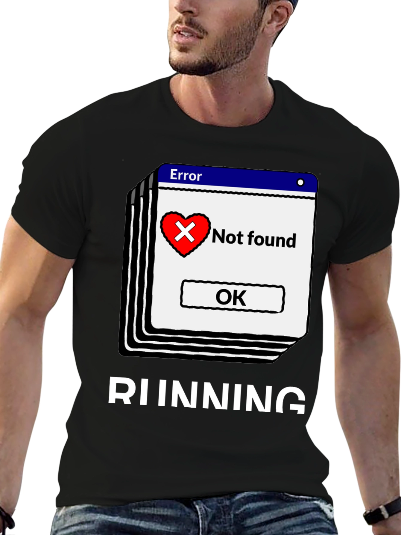 Error Heart Not Found Running T-Shirt