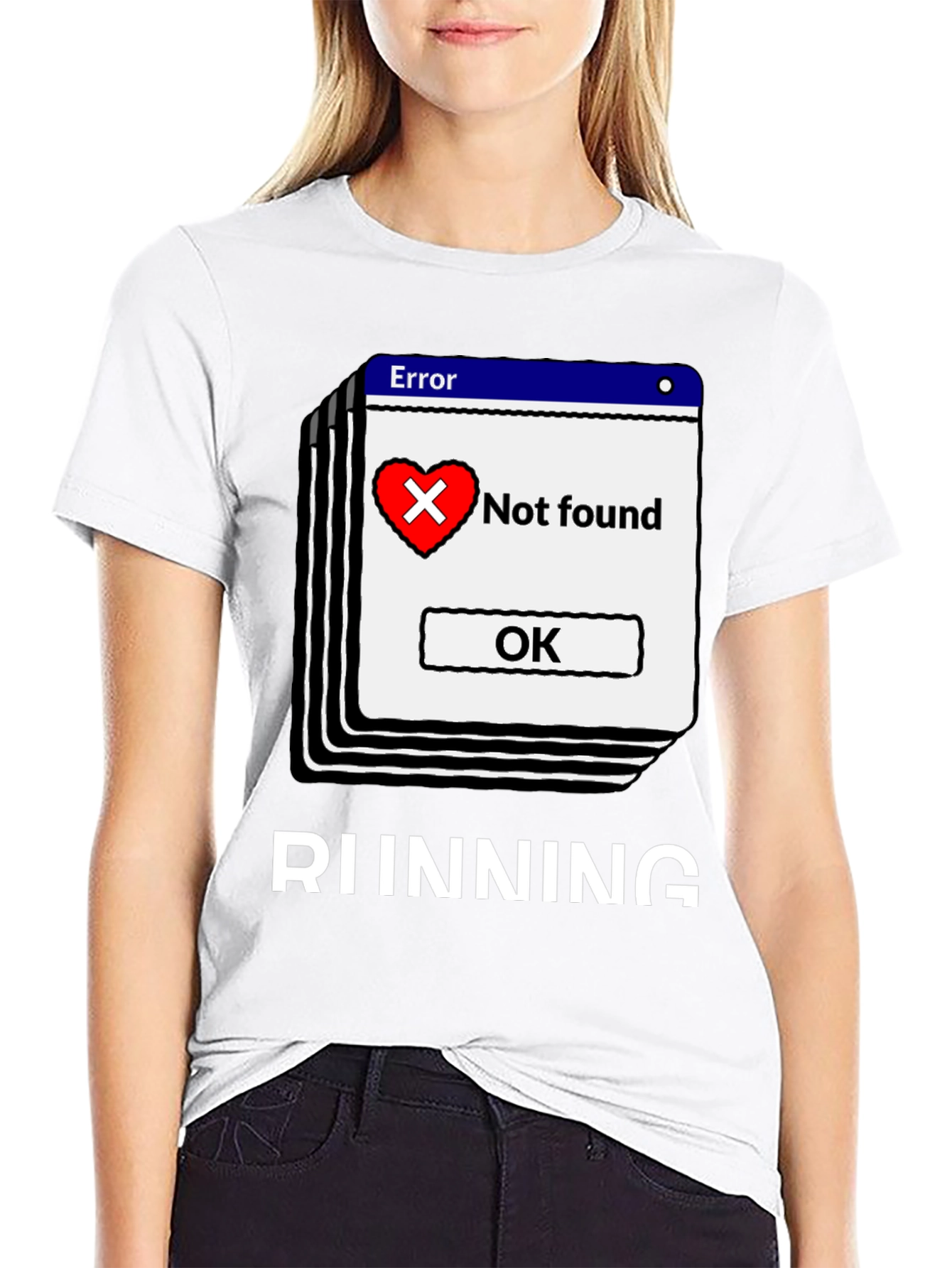 Error Heart Not Found Running T-Shirt
